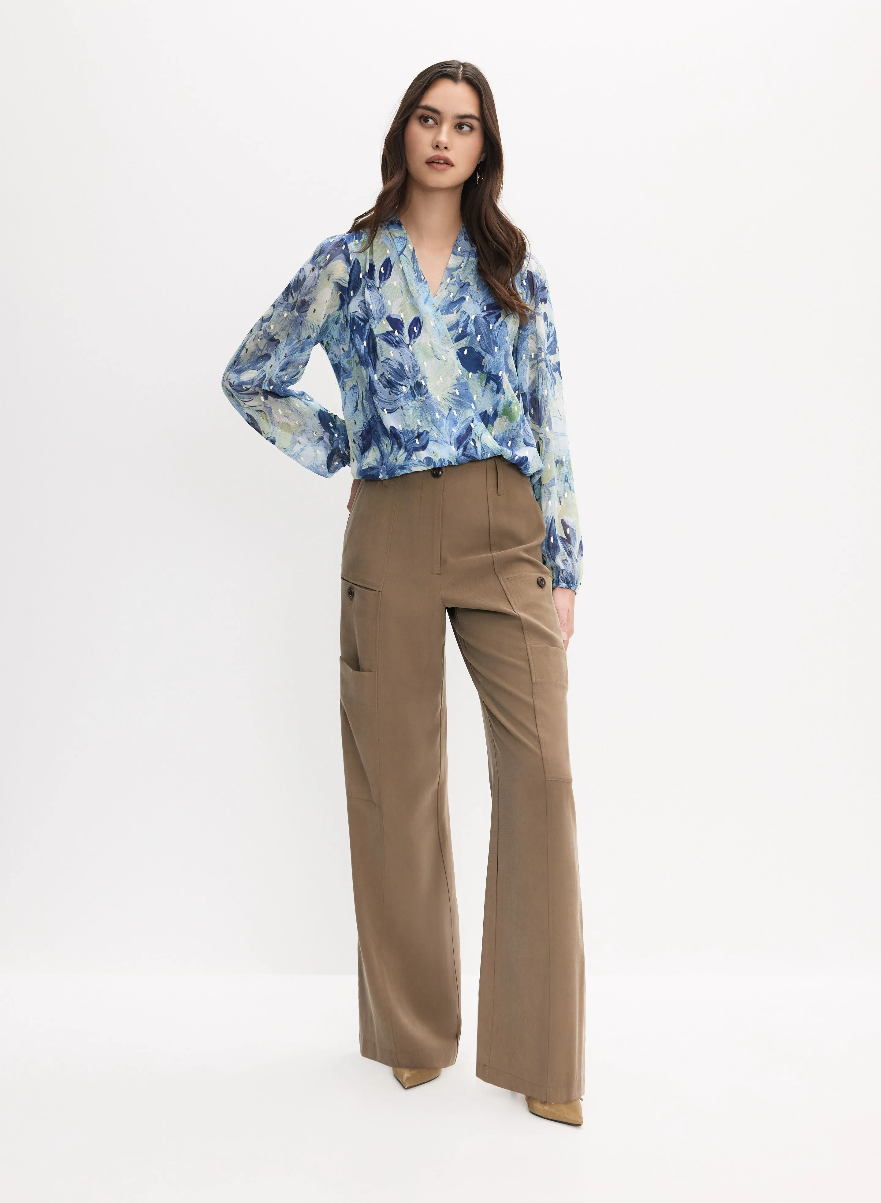 Floral Metallic Fleck Blouse sold by Melanie Lyne product image thumbnail 3
