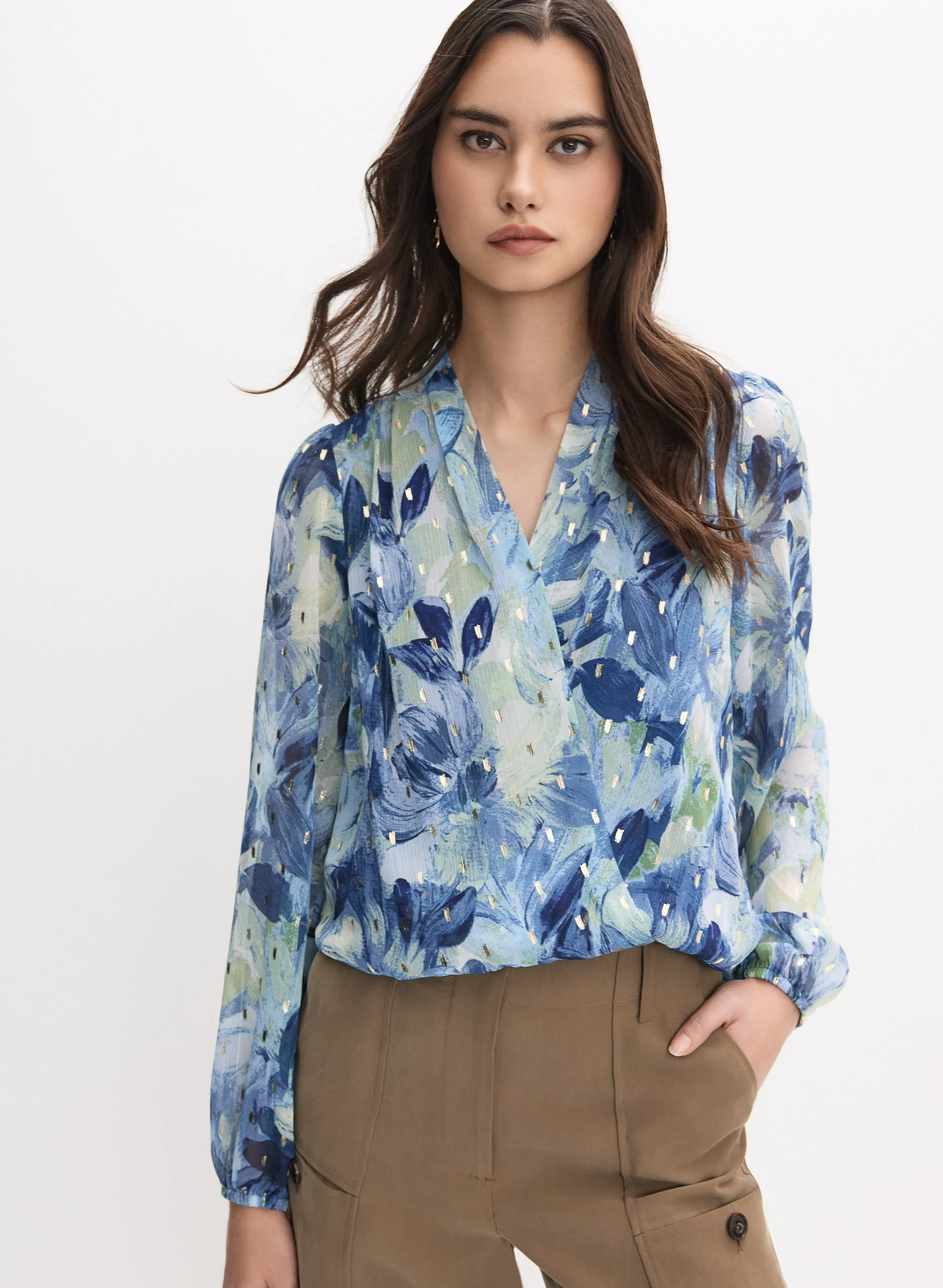 Floral Metallic Fleck Blouse sold by Melanie Lyne