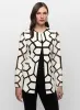 Joseph Ribkoff - Geometric Vegan Leather Jacket sold by Melanie Lyne