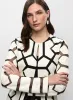 Joseph Ribkoff - Geometric Vegan Leather Jacket sold by Melanie Lyne