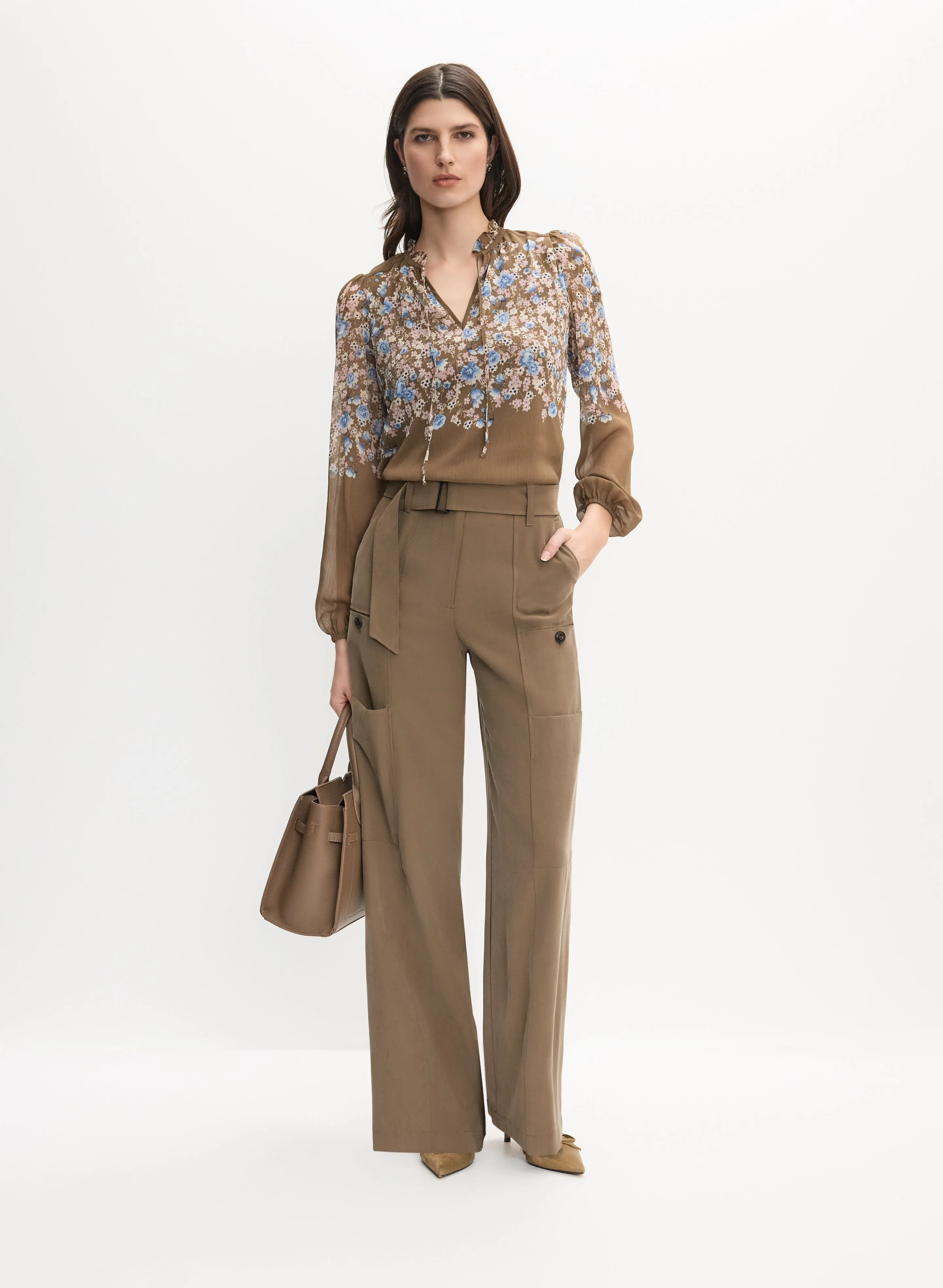 Floral Placement Print Blouse sold by Melanie Lyne product image thumbnail 3