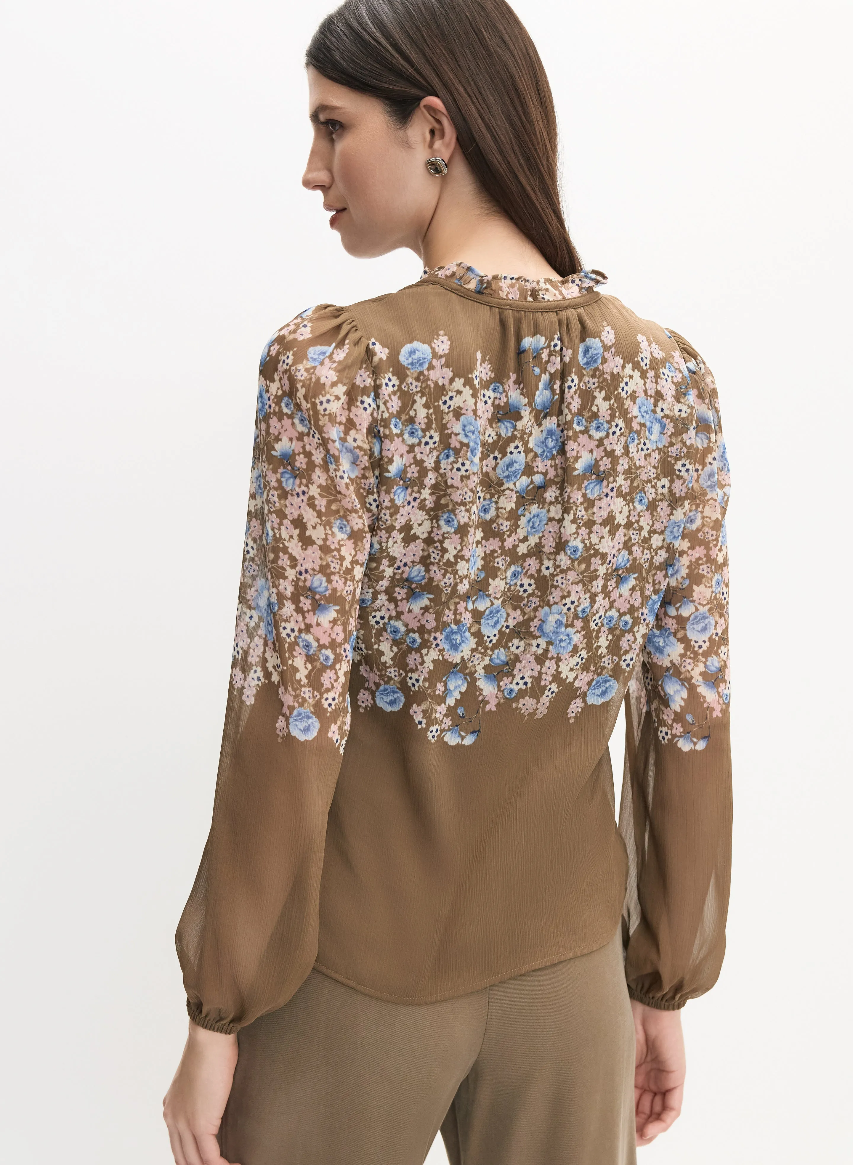 Floral Placement Print Blouse sold by Melanie Lyne product image thumbnail 4
