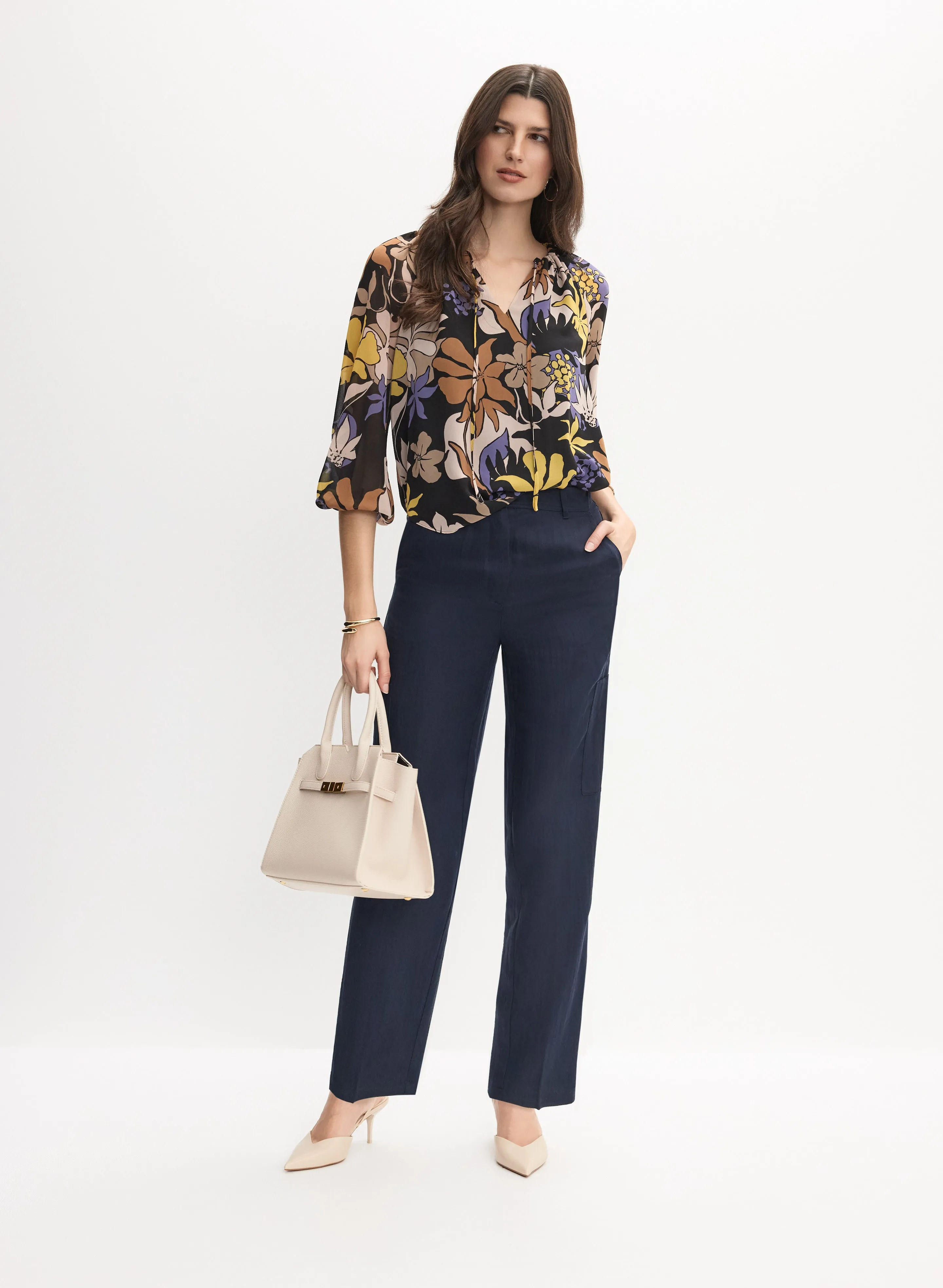 Graphic Tropical Print Blouse sold by Melanie Lyne product image thumbnail 3