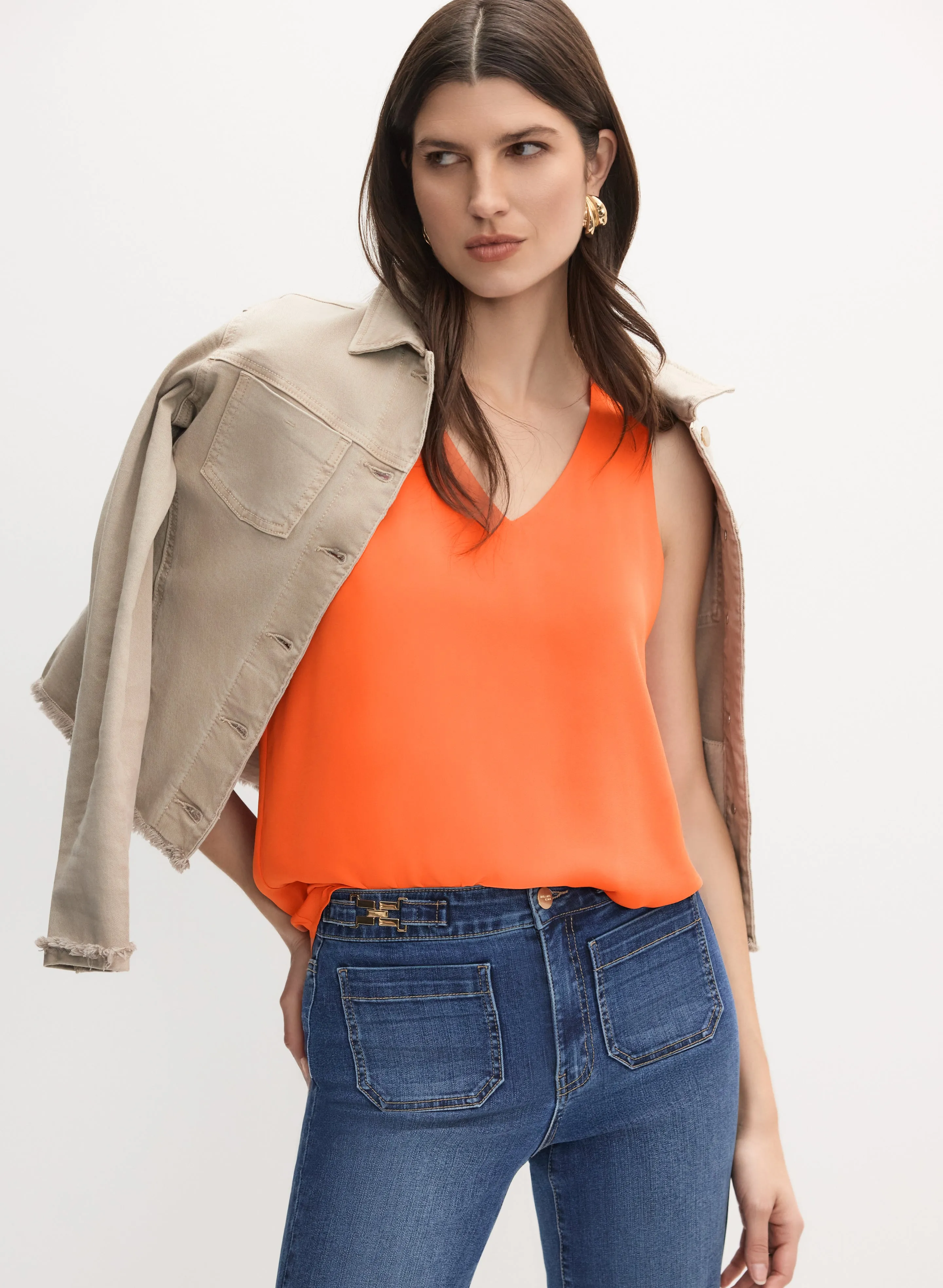 Sleeveless Crepe Blouse sold by Melanie Lyne