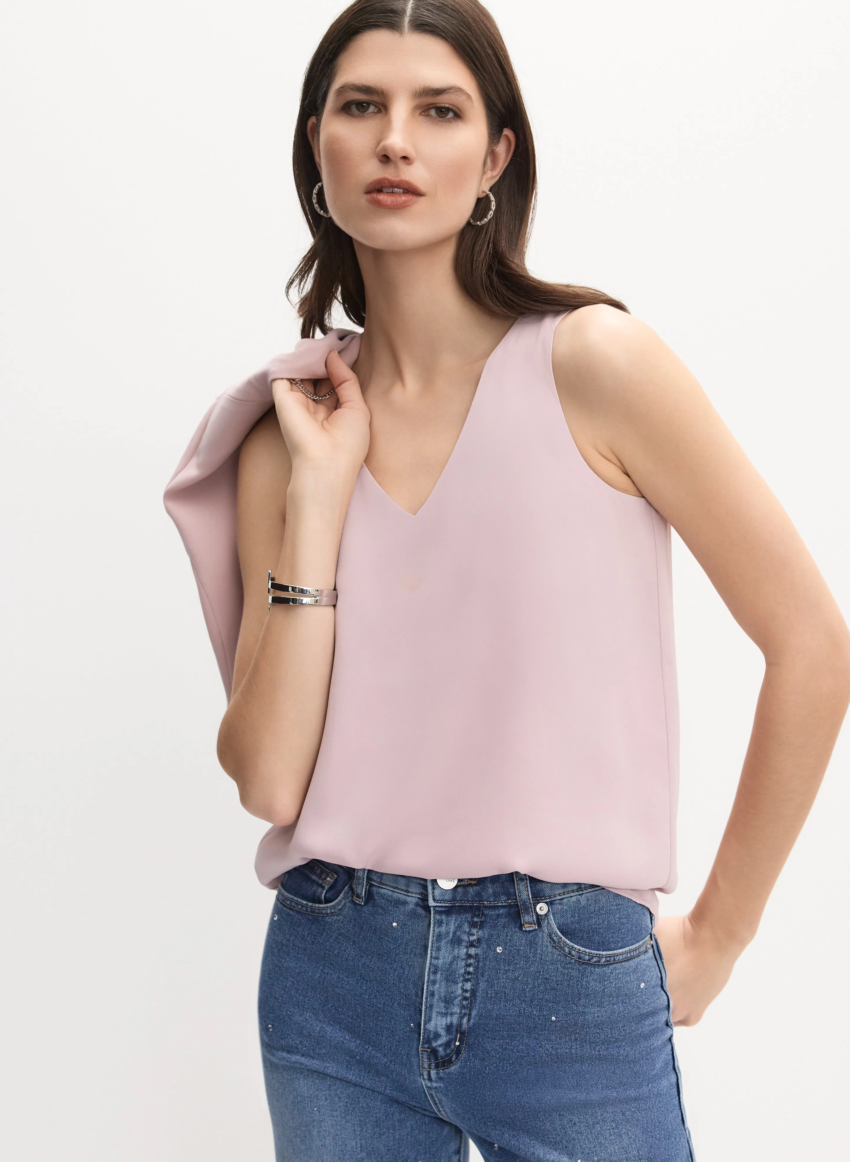 Sleeveless Crepe Blouse sold by Melanie Lyne