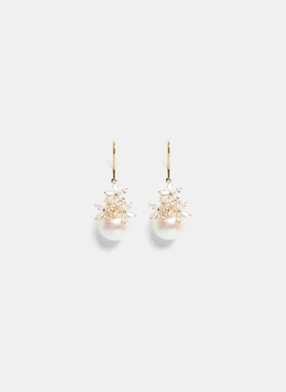 Floral Pearl Drop Earrings sold by Melanie Lyne