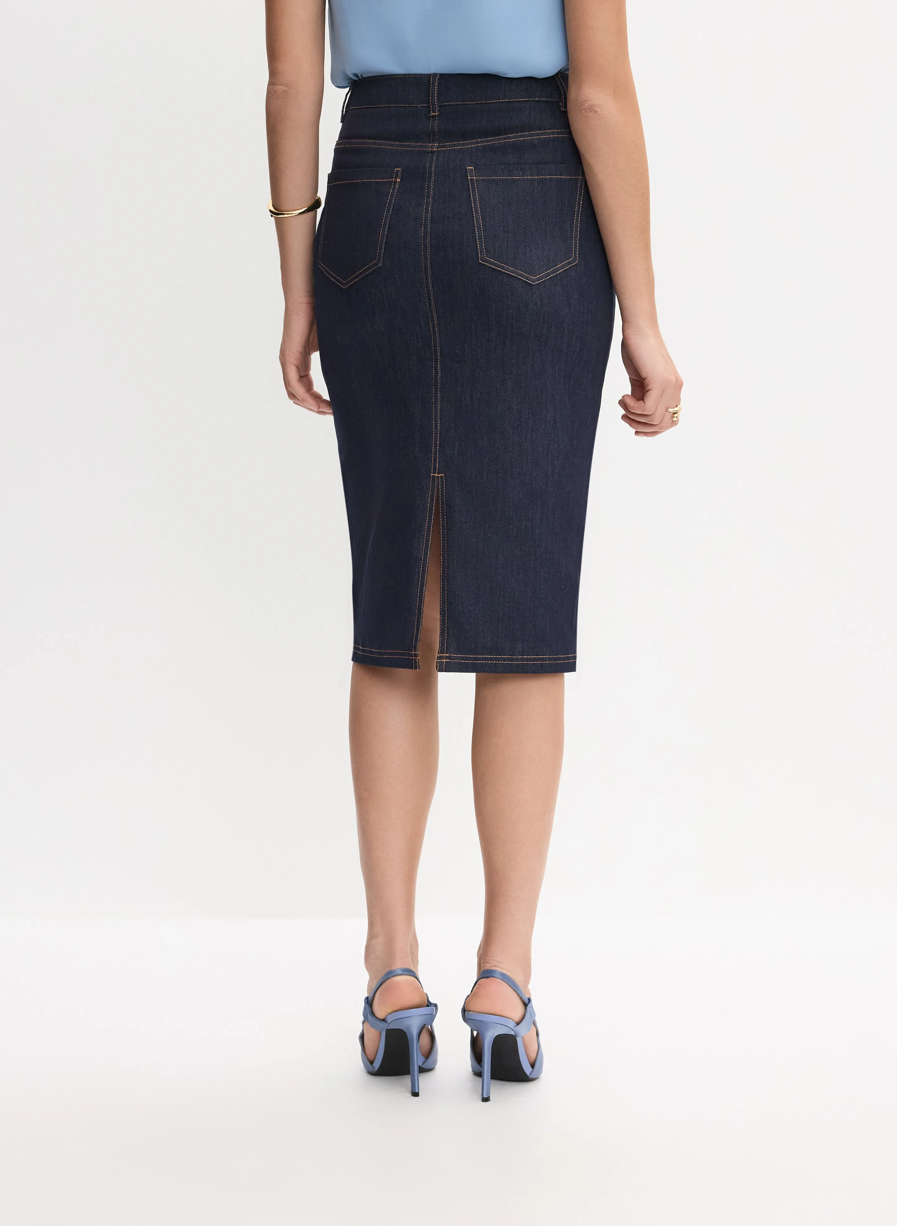 Denim Pencil Skirt sold by Melanie Lyne product image thumbnail 2