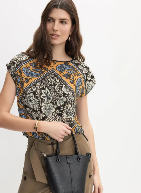 Mixed Paisley Print Top sold by Melanie Lyne