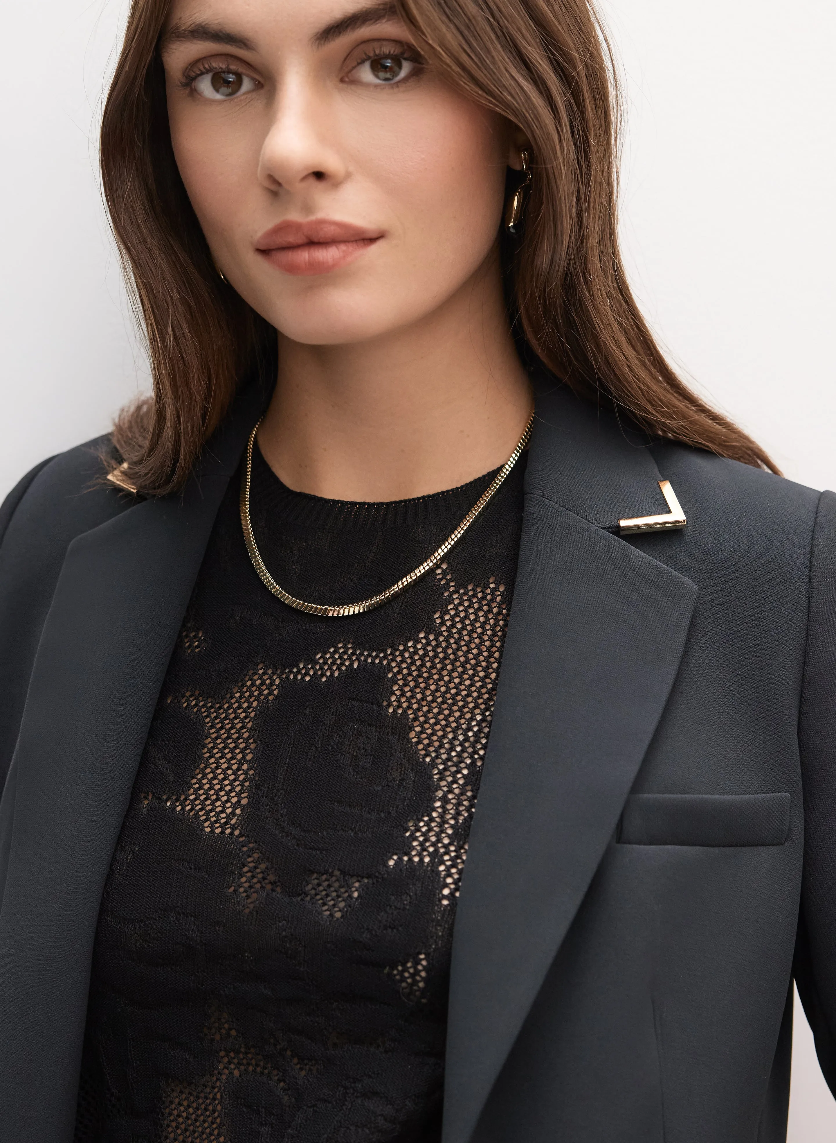 Long Metal Accent Jacket sold by Melanie Lyne product image thumbnail 2