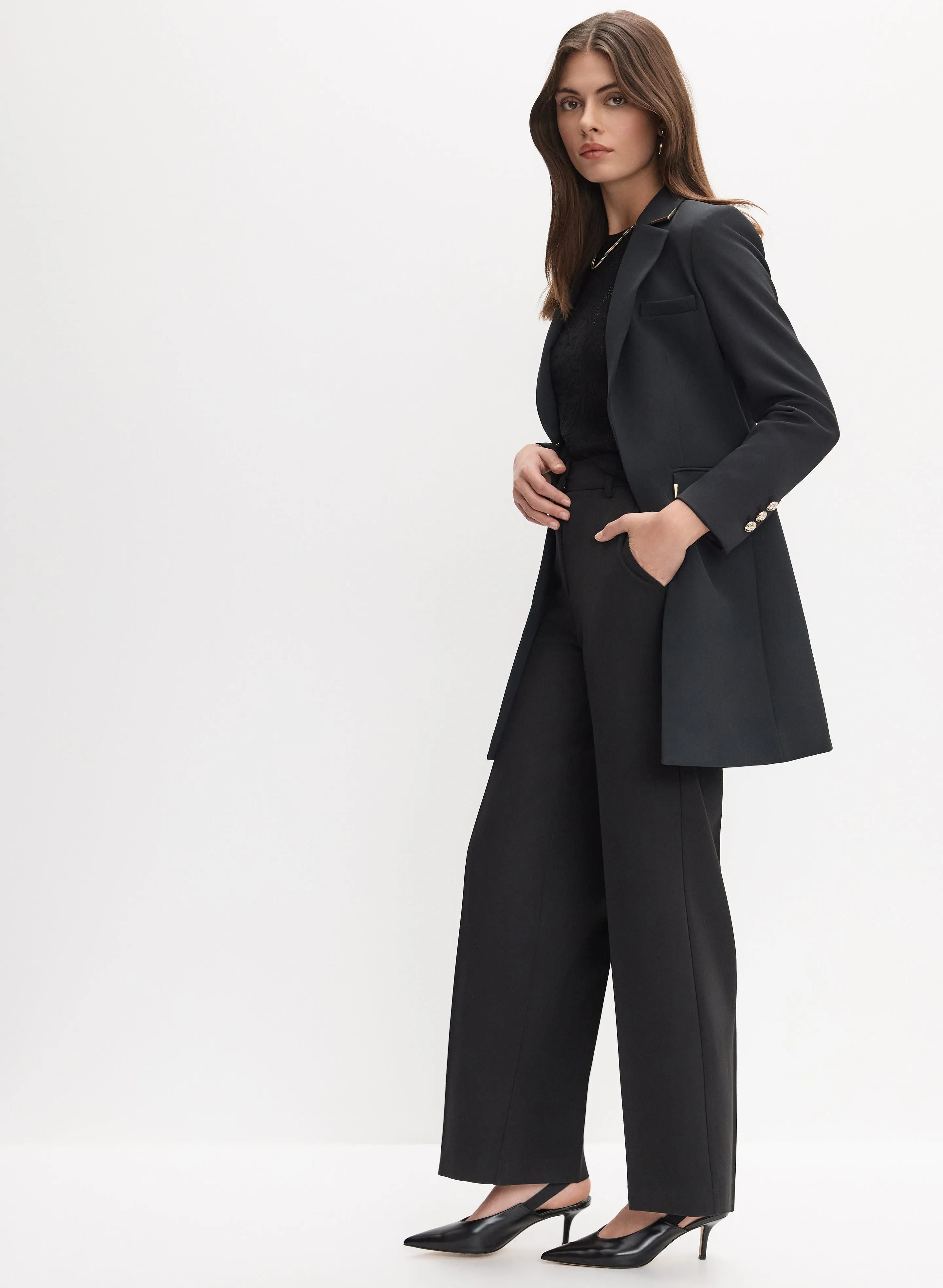 Long Metal Accent Jacket sold by Melanie Lyne product image thumbnail 5