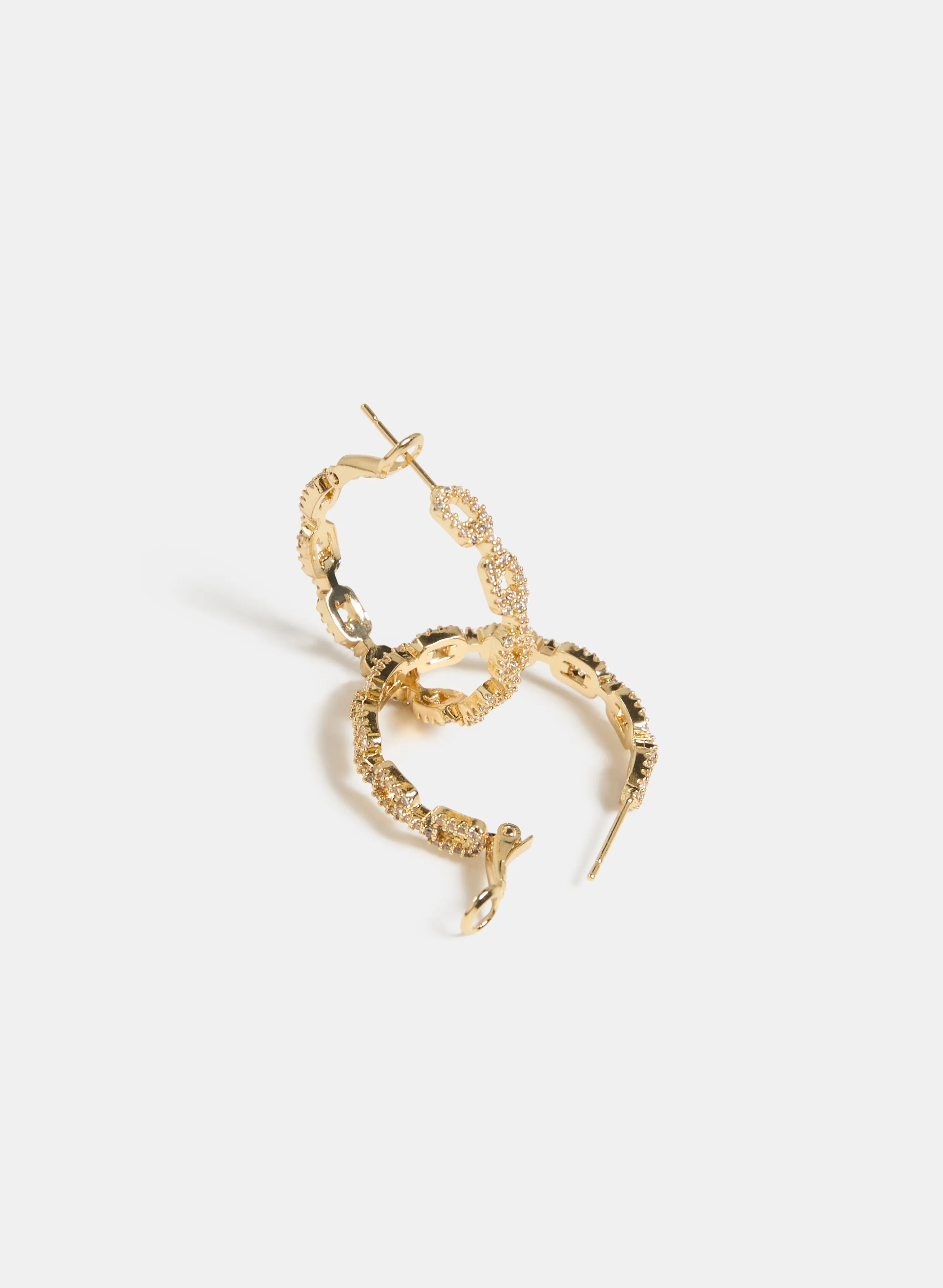 Crystal Detail Hoop Earrings sold by Melanie Lyne product image thumbnail 2