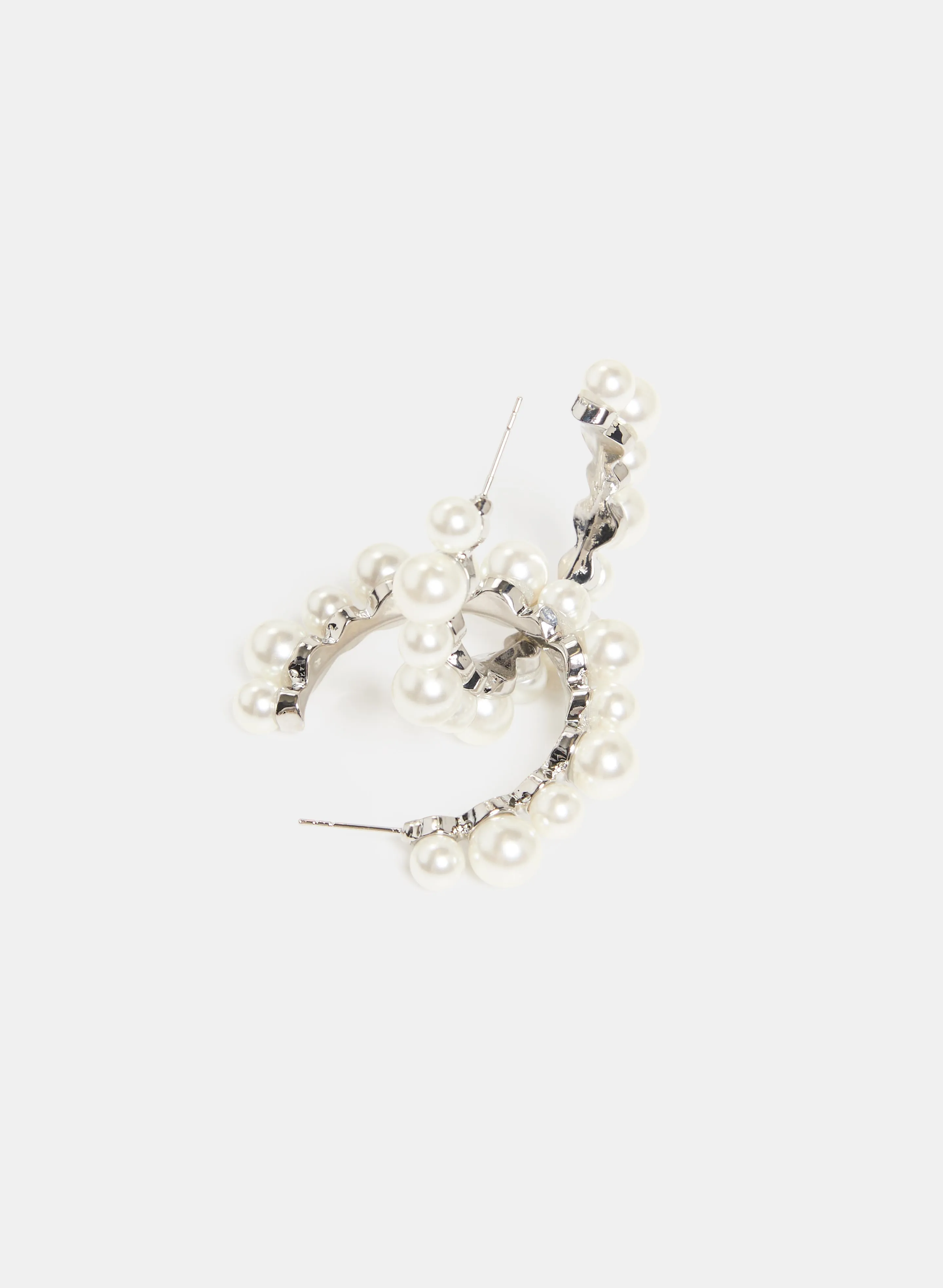 Pearl Hoop Earrings sold by Melanie Lyne product image thumbnail 2