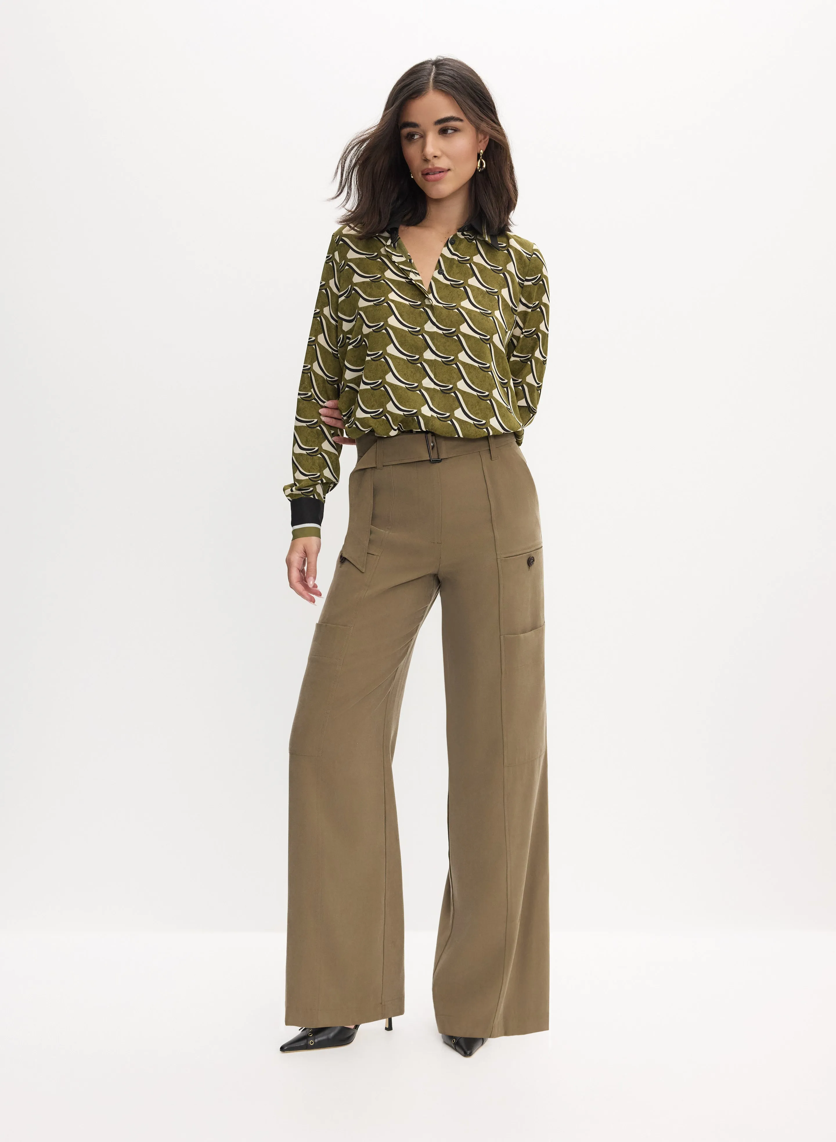 Geometric Button-Down Blouse sold by Melanie Lyne product image thumbnail 3