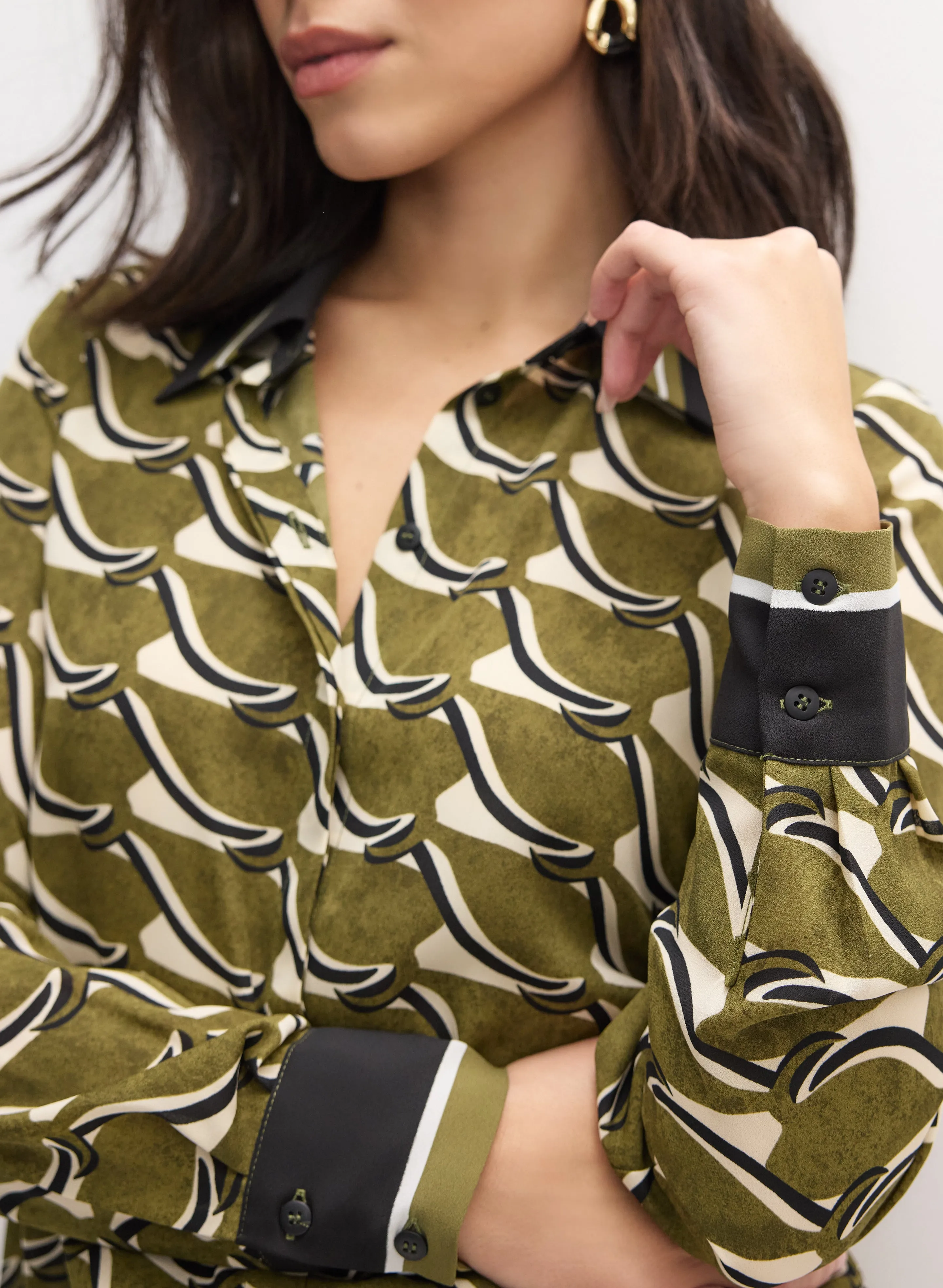 Geometric Button-Down Blouse sold by Melanie Lyne product image thumbnail 4