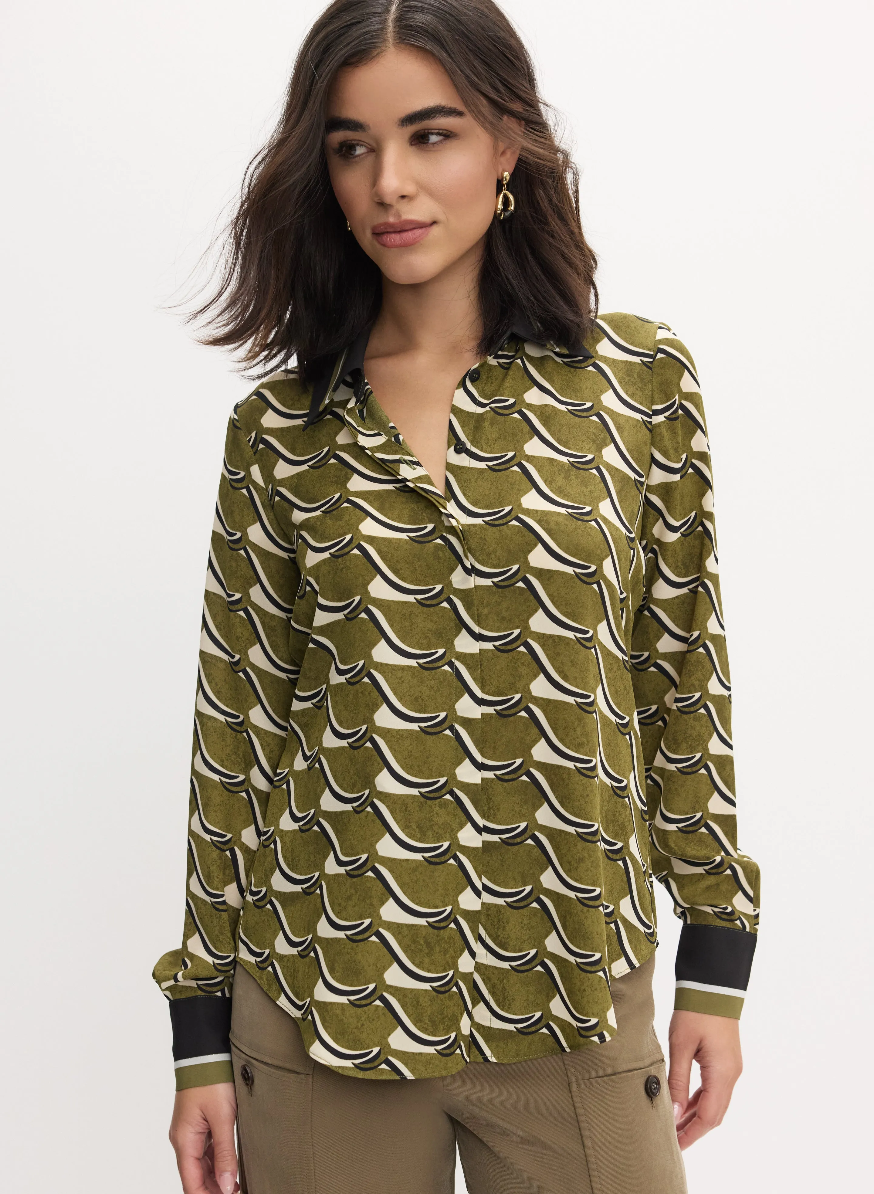 Geometric Button-Down Blouse sold by Melanie Lyne product image thumbnail 5