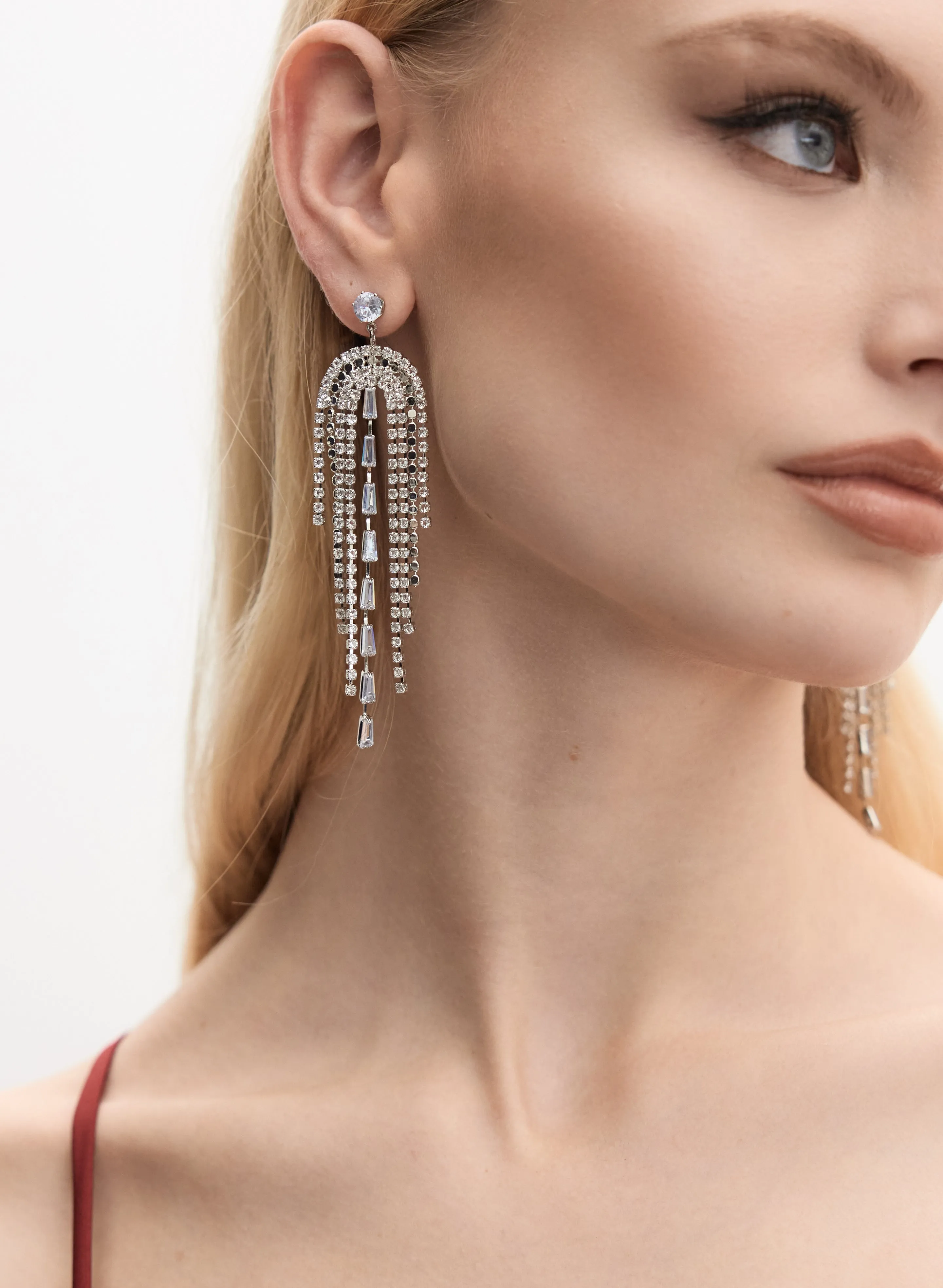 Rhinestone Cascade Earrings sold by Melanie Lyne product image thumbnail 2