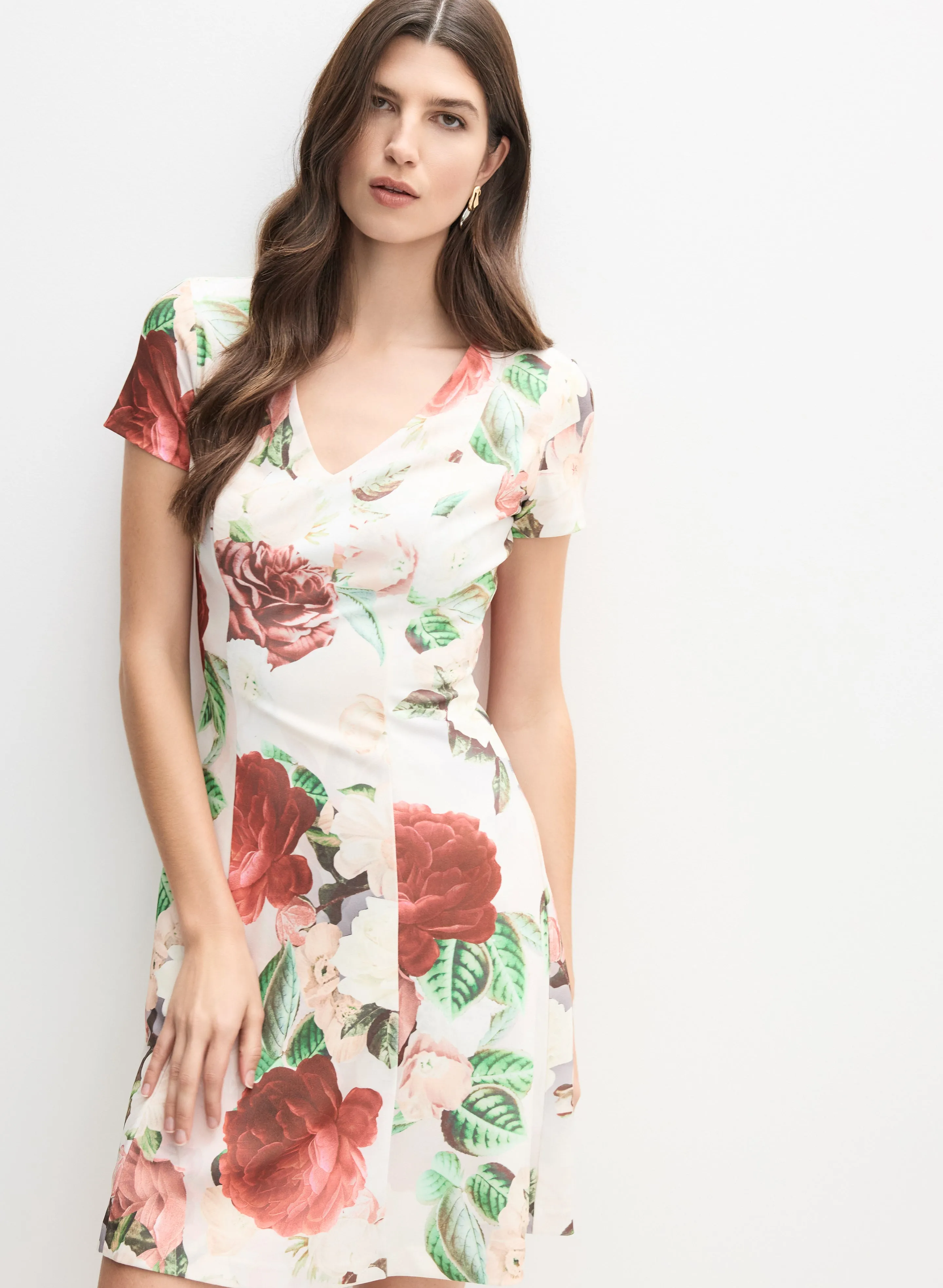 Short Sleeve Floral Dress sold by Melanie Lyne product image thumbnail 3