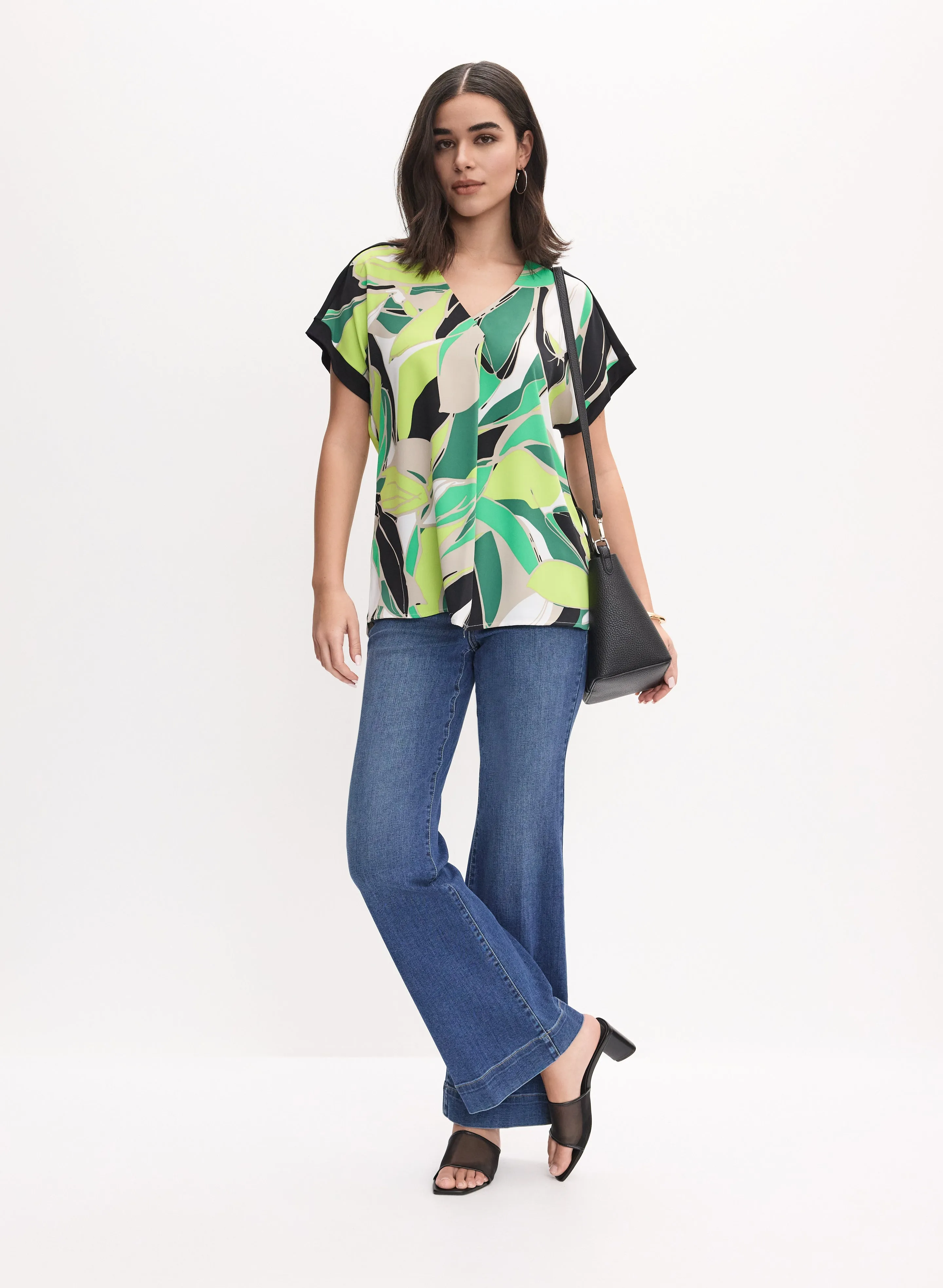 Joseph Ribkoff - Palm Print Blouse sold by Melanie Lyne product image thumbnail 3