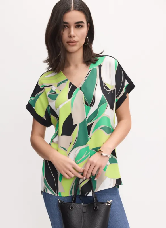 Joseph Ribkoff - Palm Print Blouse made by Melanie Lyne
