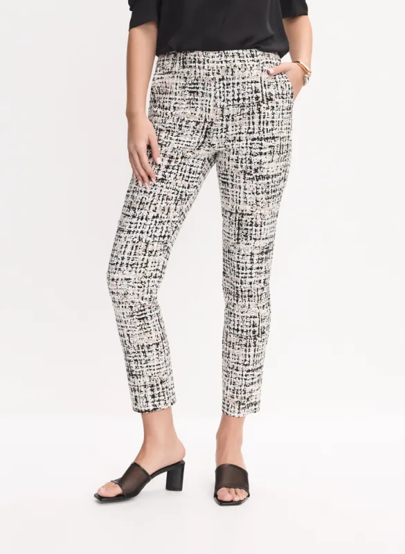 Joseph Ribkoff - Tweed Print Slim Leg Pants sold by Melanie Lyne