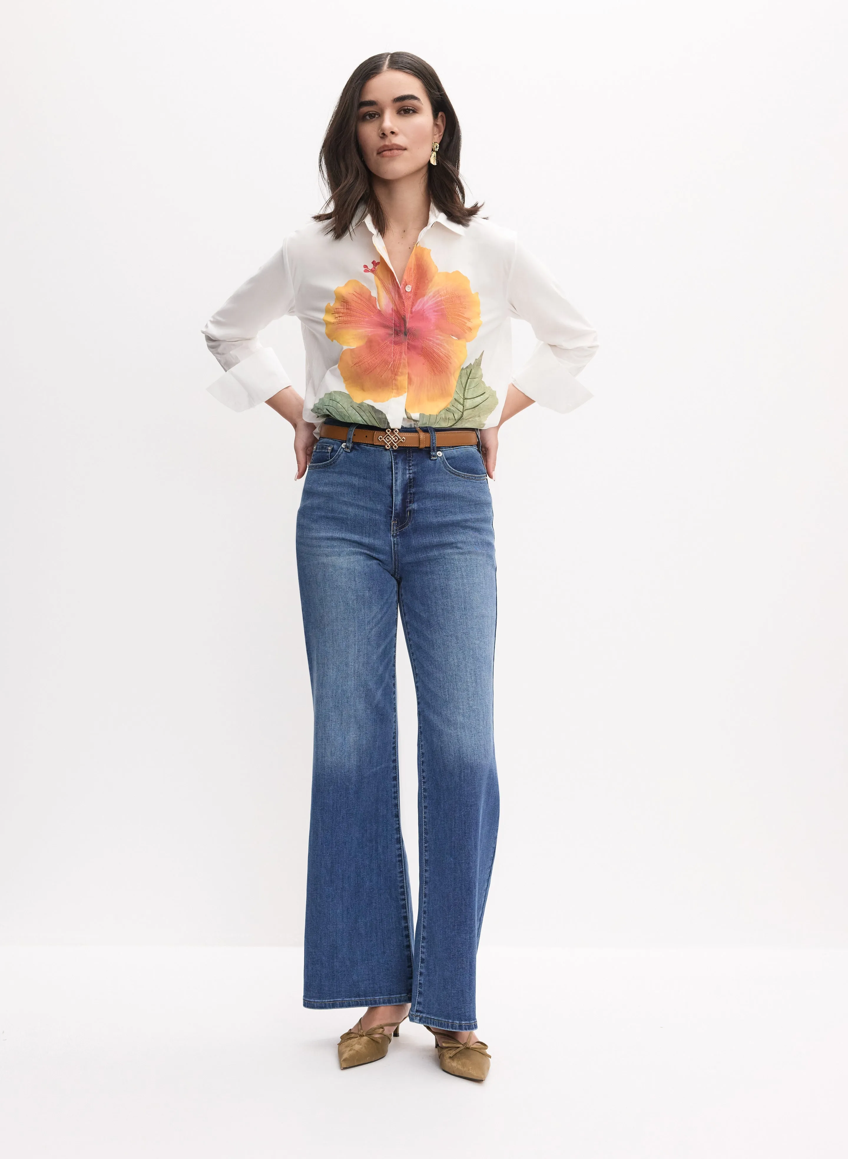 Joseph Ribkoff - Floral Placement Print Blouse sold by Melanie Lyne product image thumbnail 3