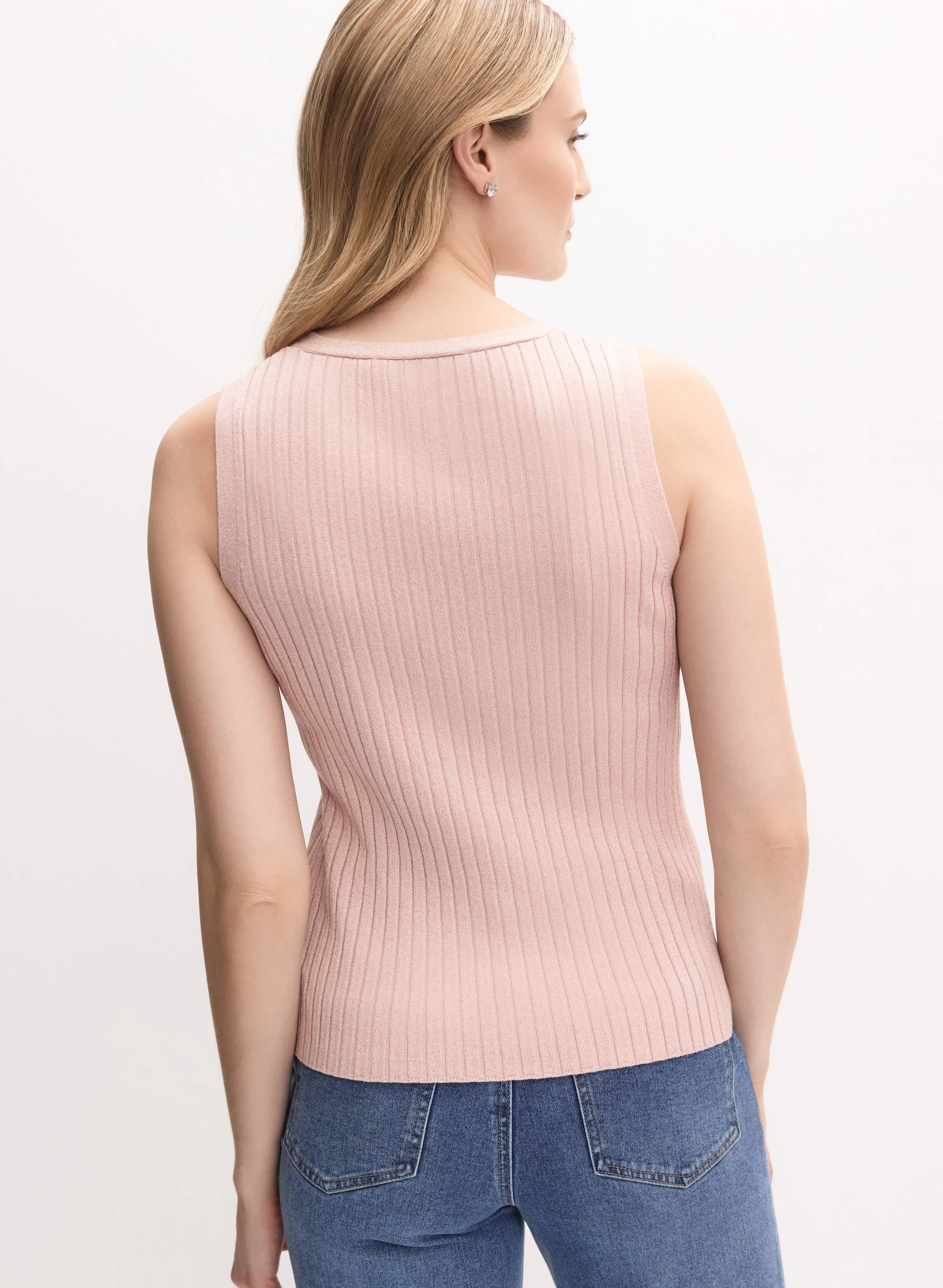 Sleeveless Ribbed Knit Sweater sold by Melanie Lyne product image thumbnail 2