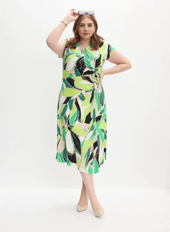 Joseph Ribkoff - Leaf Print Dress sold by Melanie Lyne