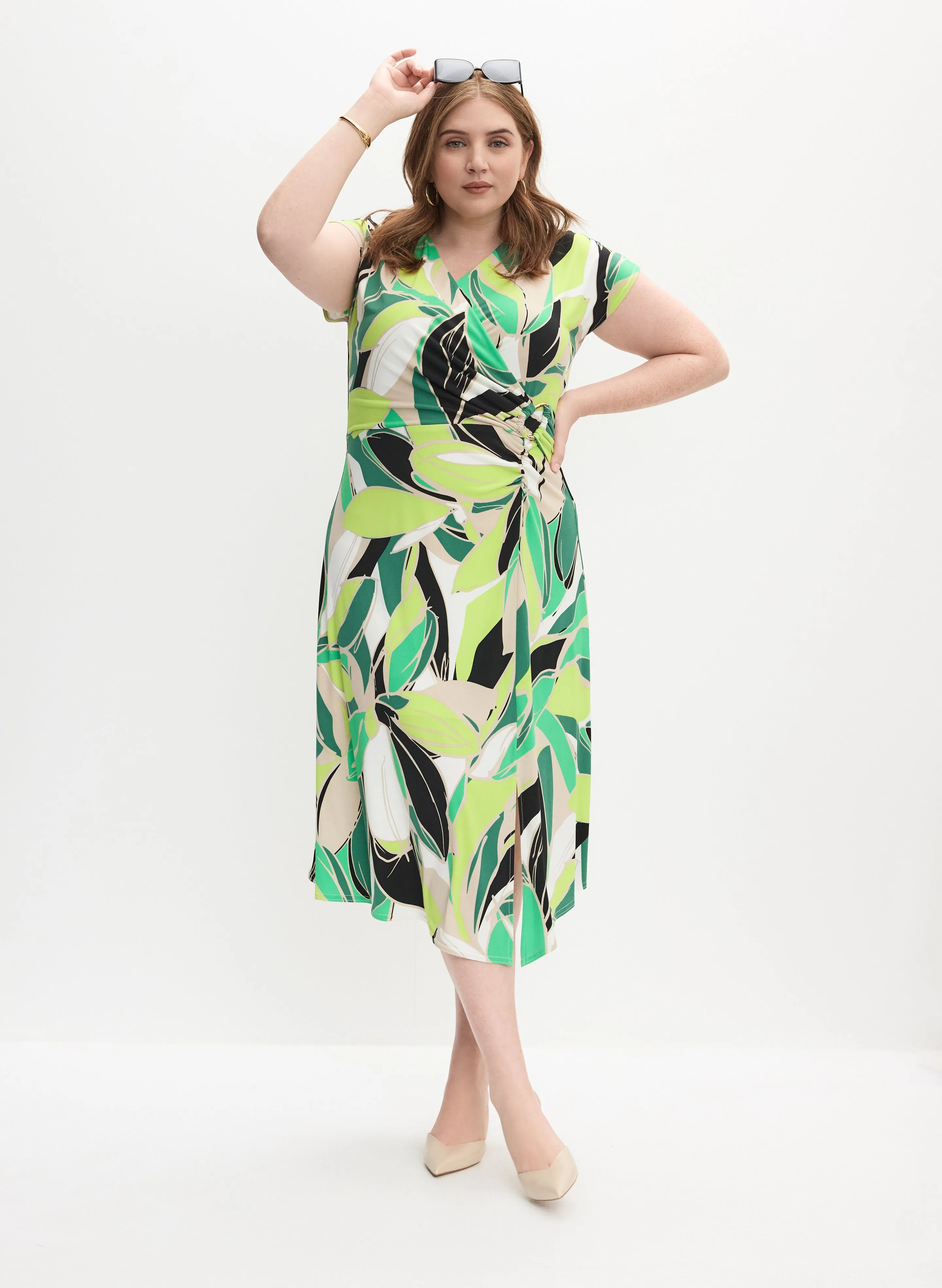 Joseph Ribkoff - Leaf Print Dress sold by Melanie Lyne