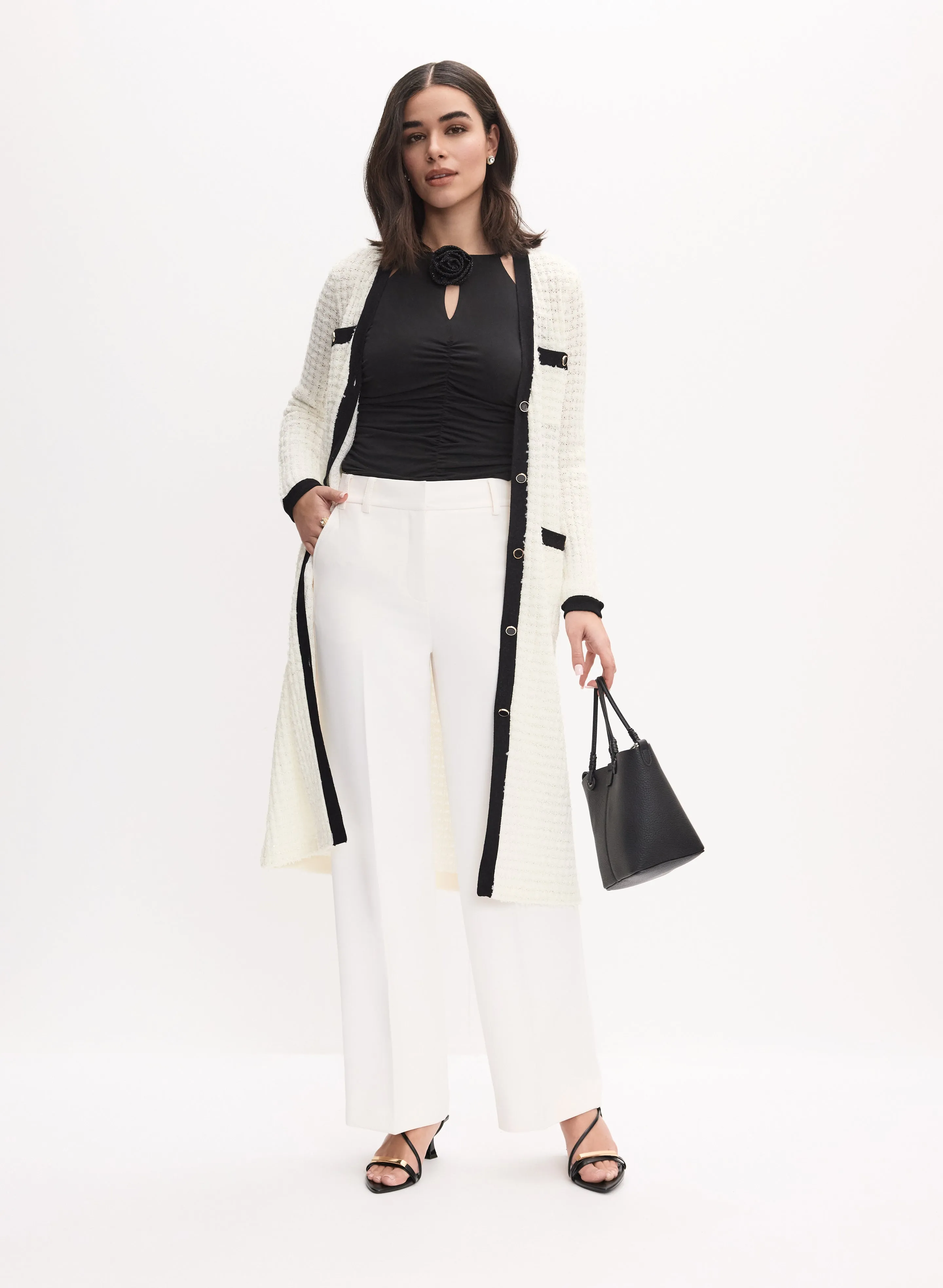 Tweed Contrast Trim Cardigan sold by Melanie Lyne