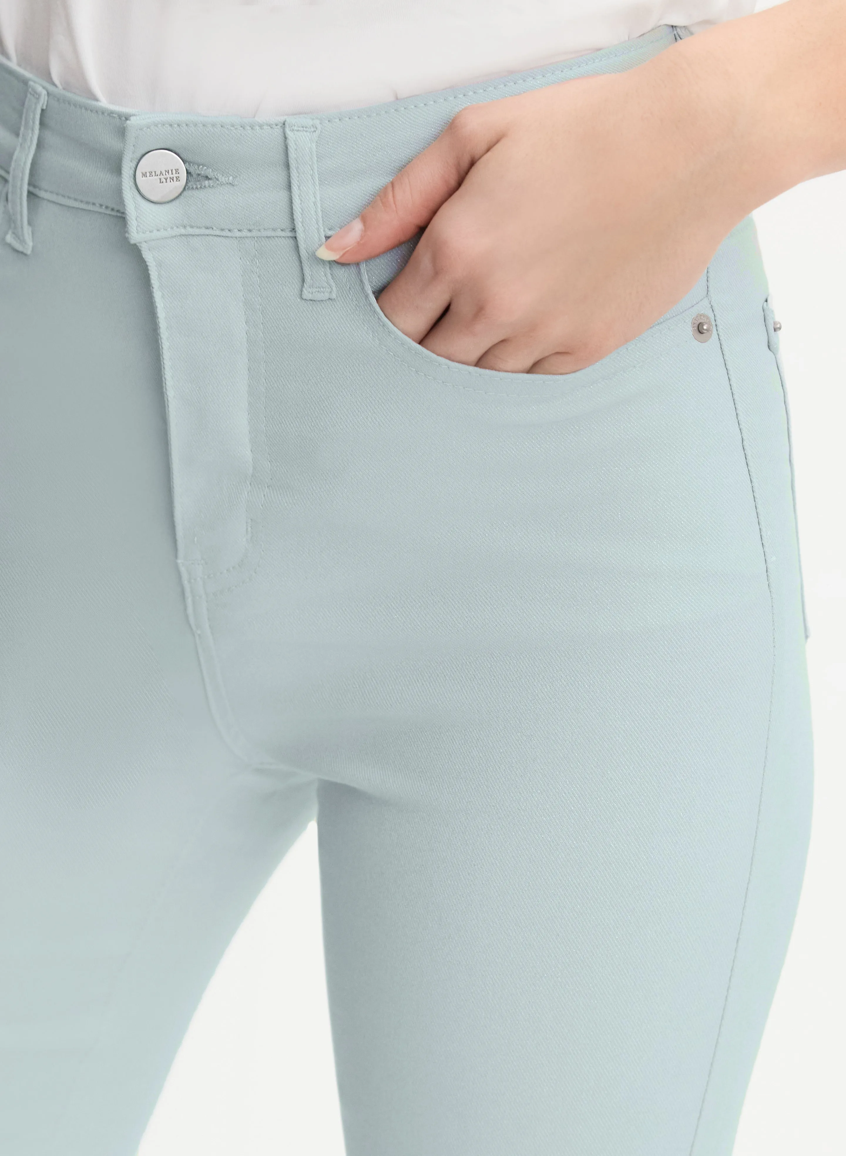 Slim-Leg Denim Capris sold by Melanie Lyne product image thumbnail 4