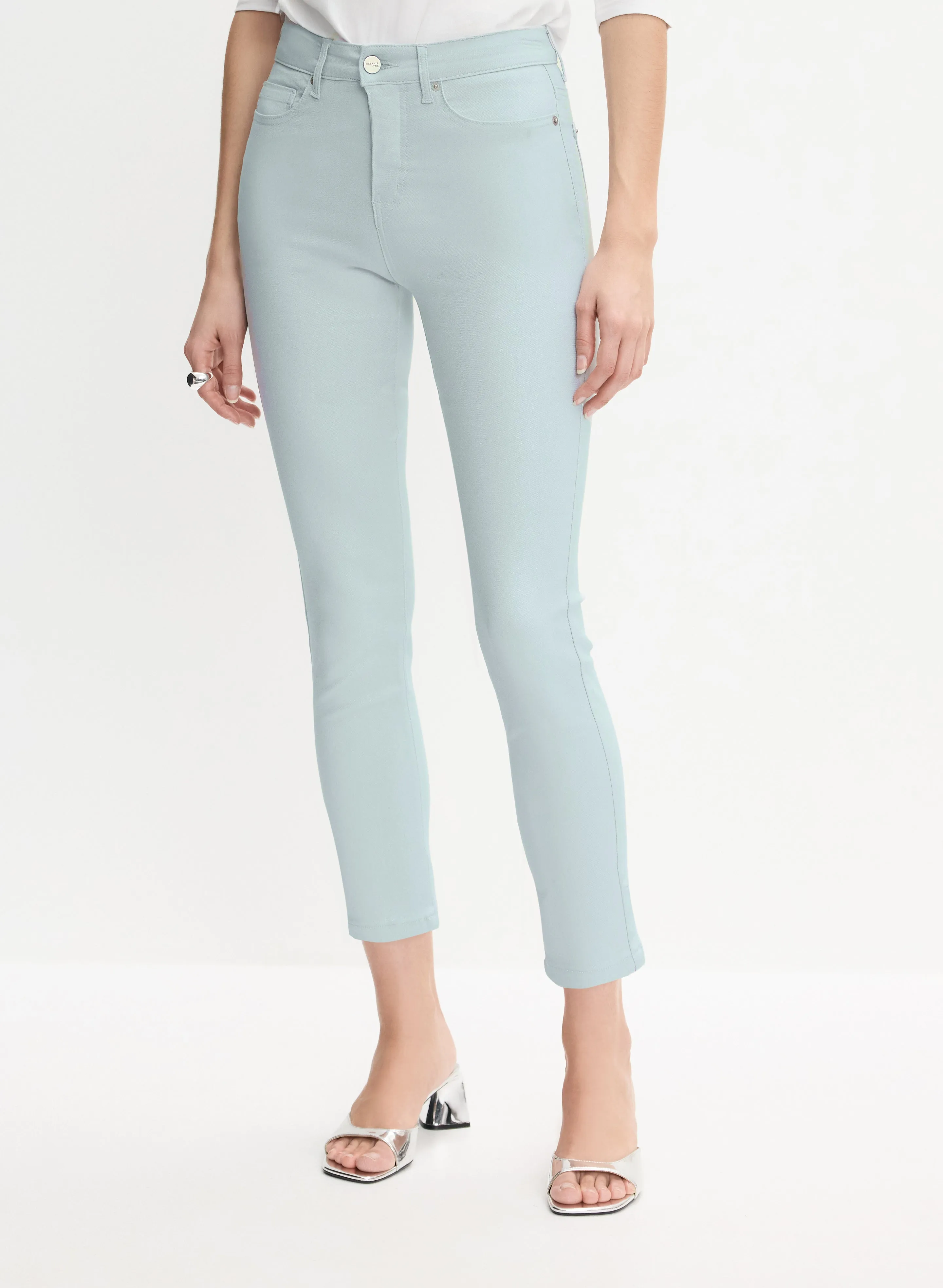 Slim-Leg Denim Capris sold by Melanie Lyne