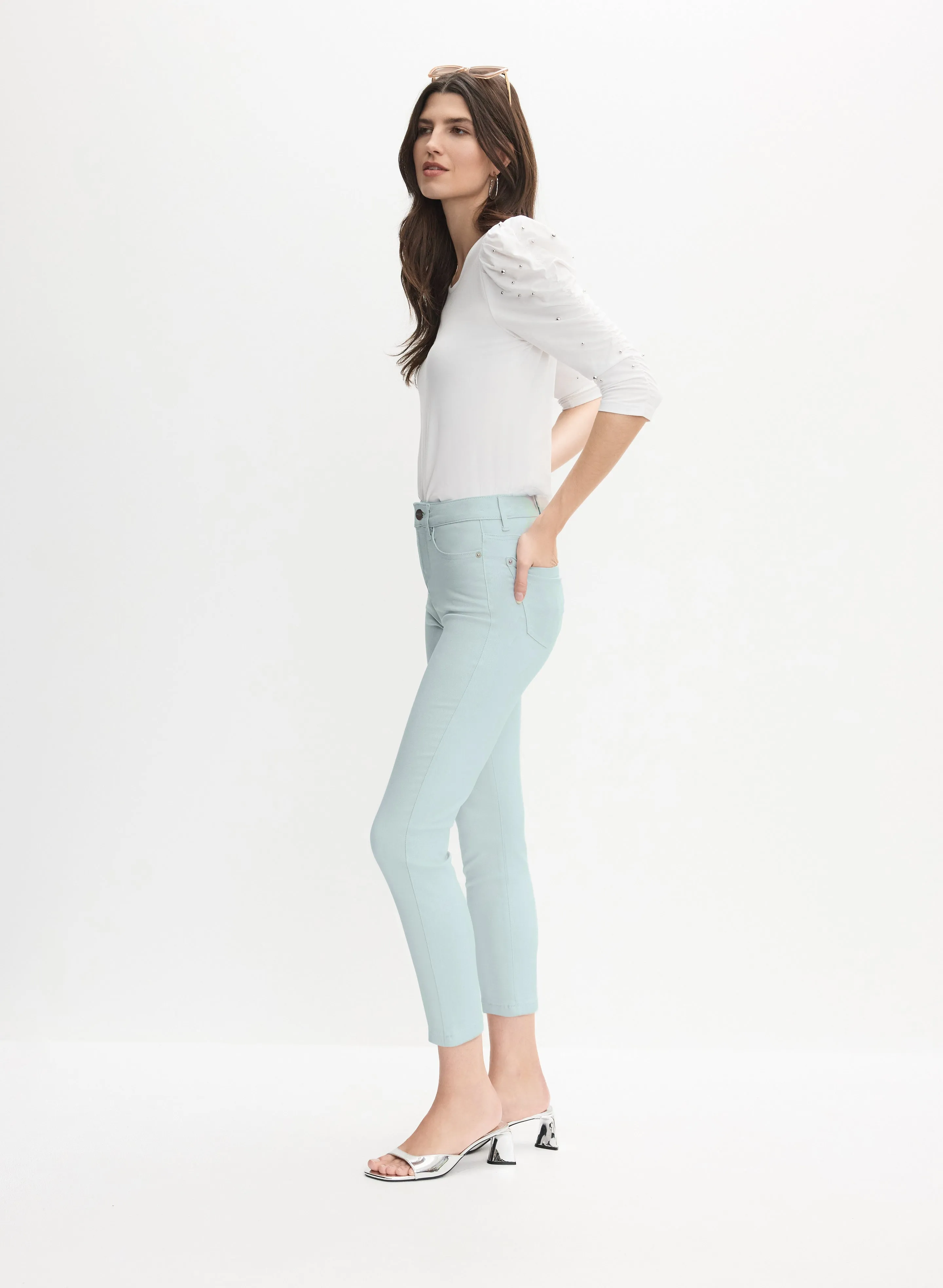 Slim-Leg Denim Capris sold by Melanie Lyne product image thumbnail 5