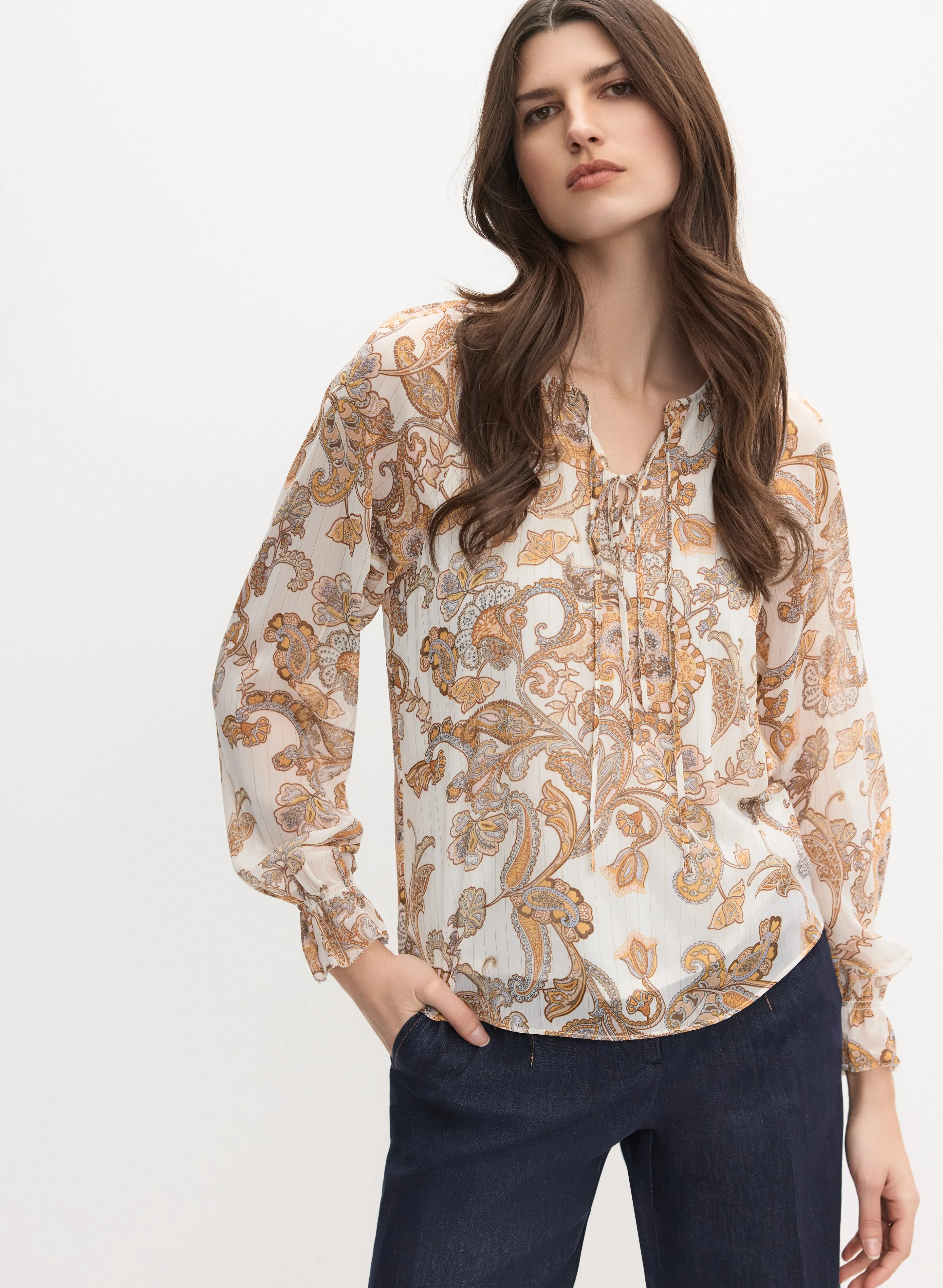 Paisley Print Chiffon Blouse sold by Melanie Lyne