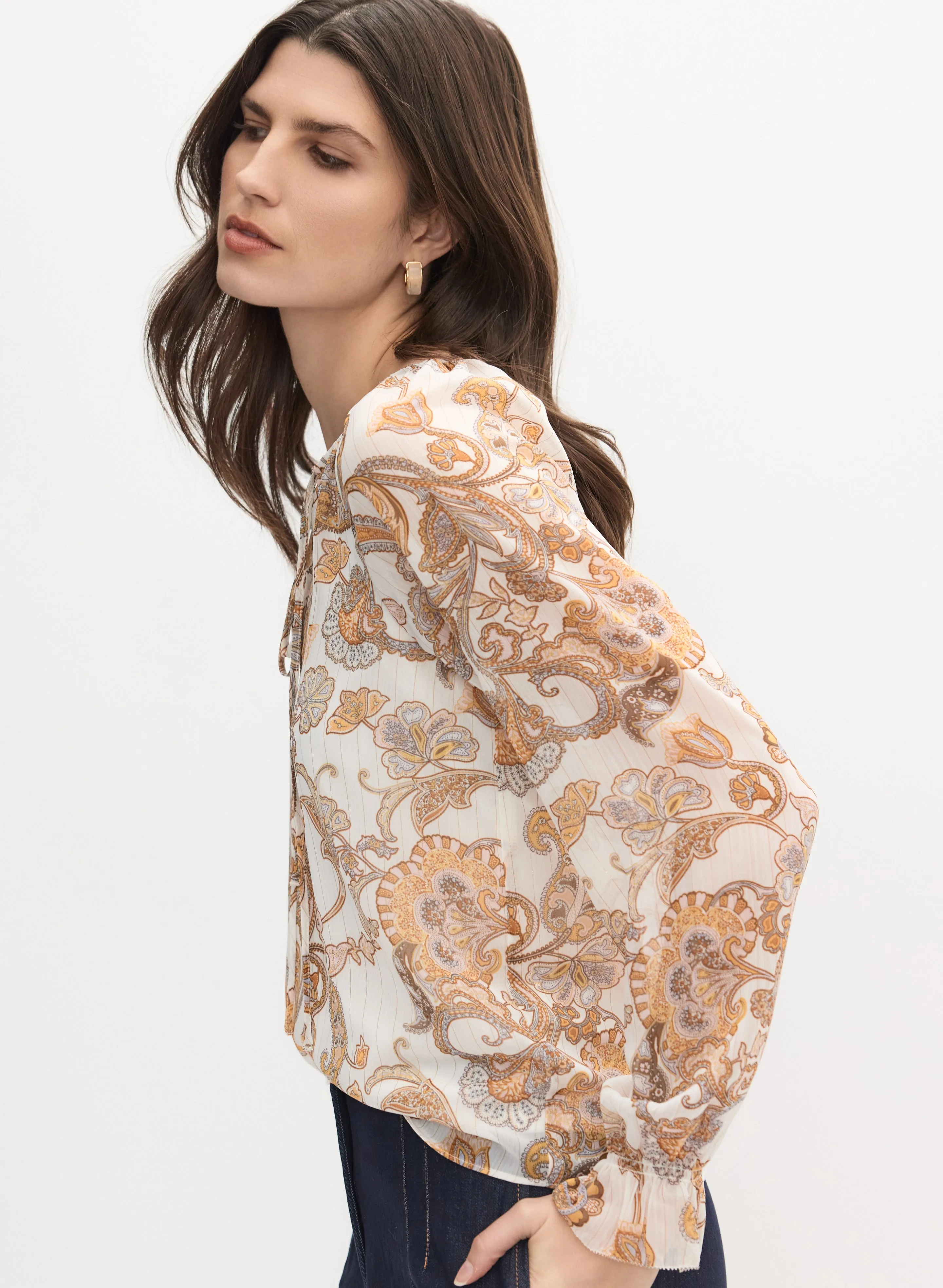 Paisley Print Chiffon Blouse sold by Melanie Lyne product image thumbnail 2