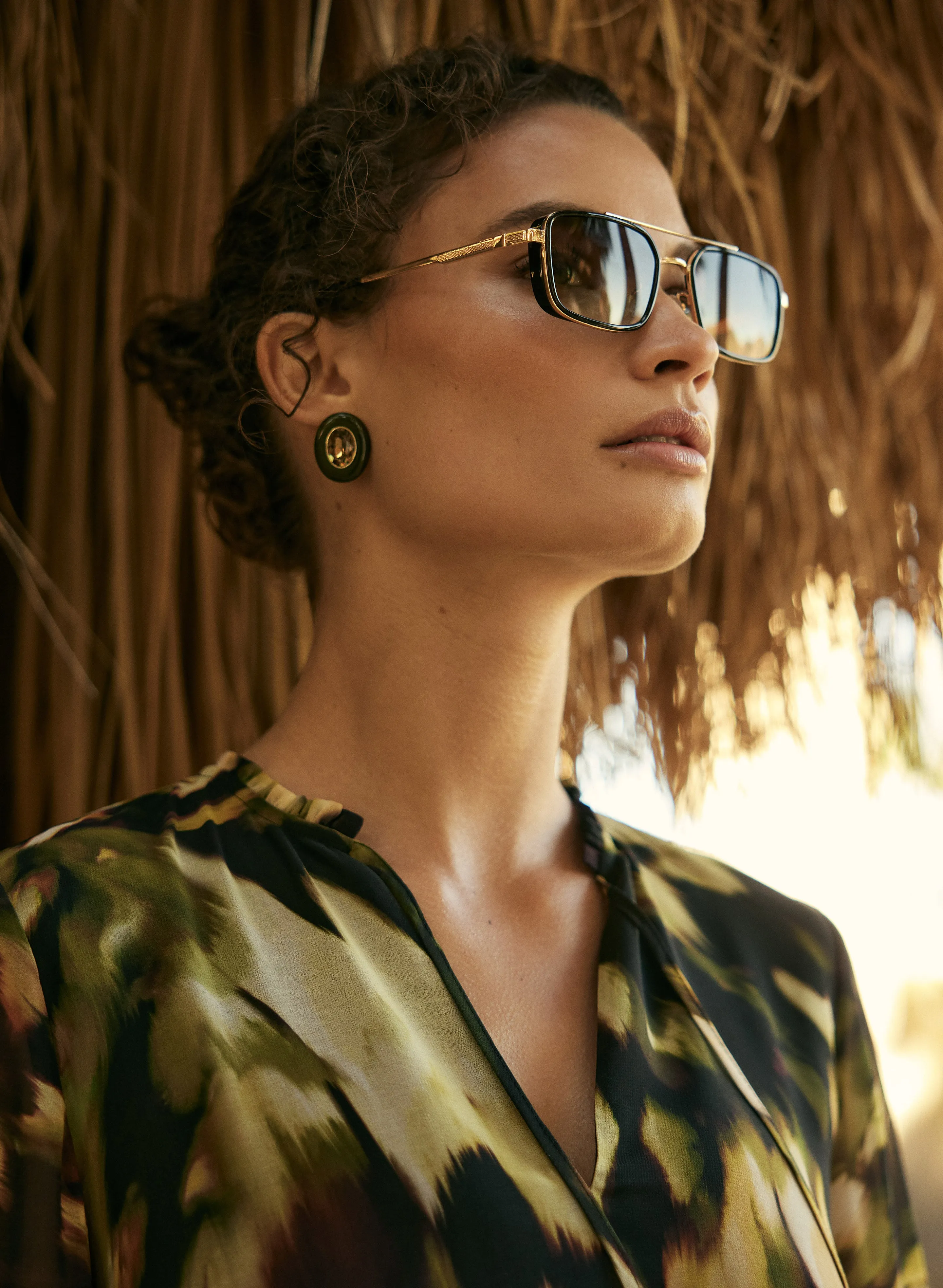 Rectangle Metal Sunglasses sold by Melanie Lyne product image thumbnail 2