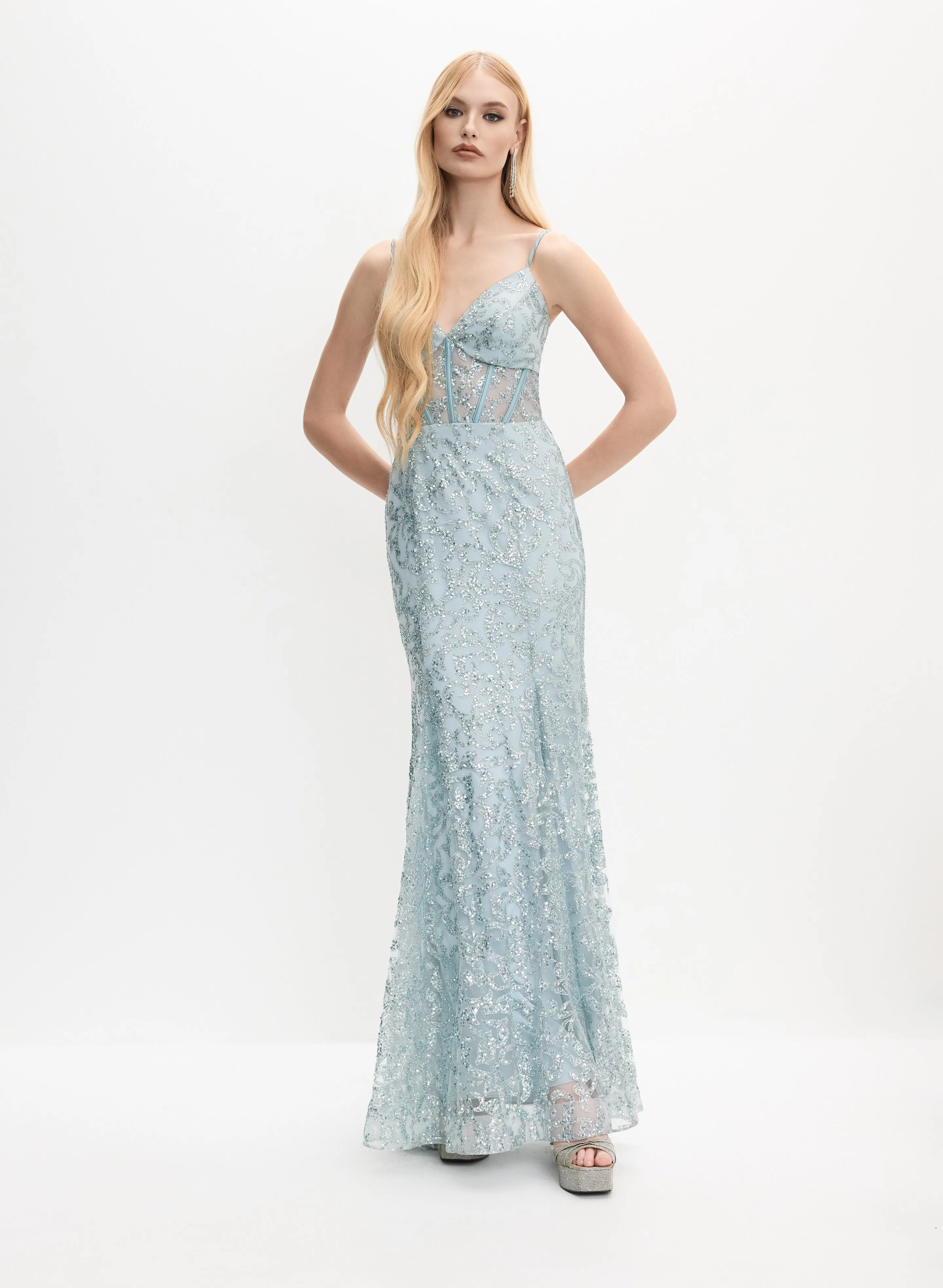 Sequin Embellished Lace Dress sold by Melanie Lyne