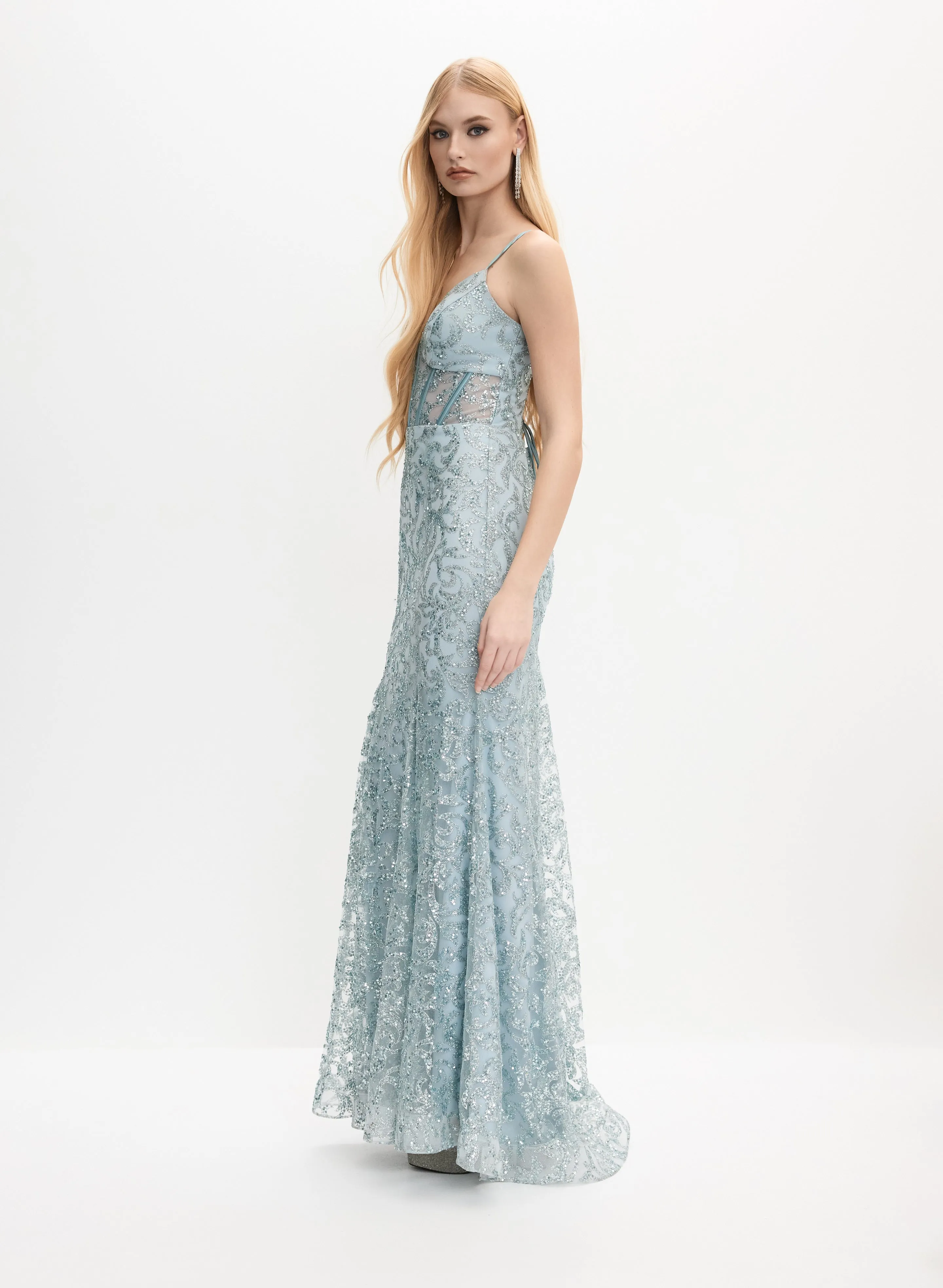 Sequin Embellished Lace Dress sold by Melanie Lyne product image thumbnail 2