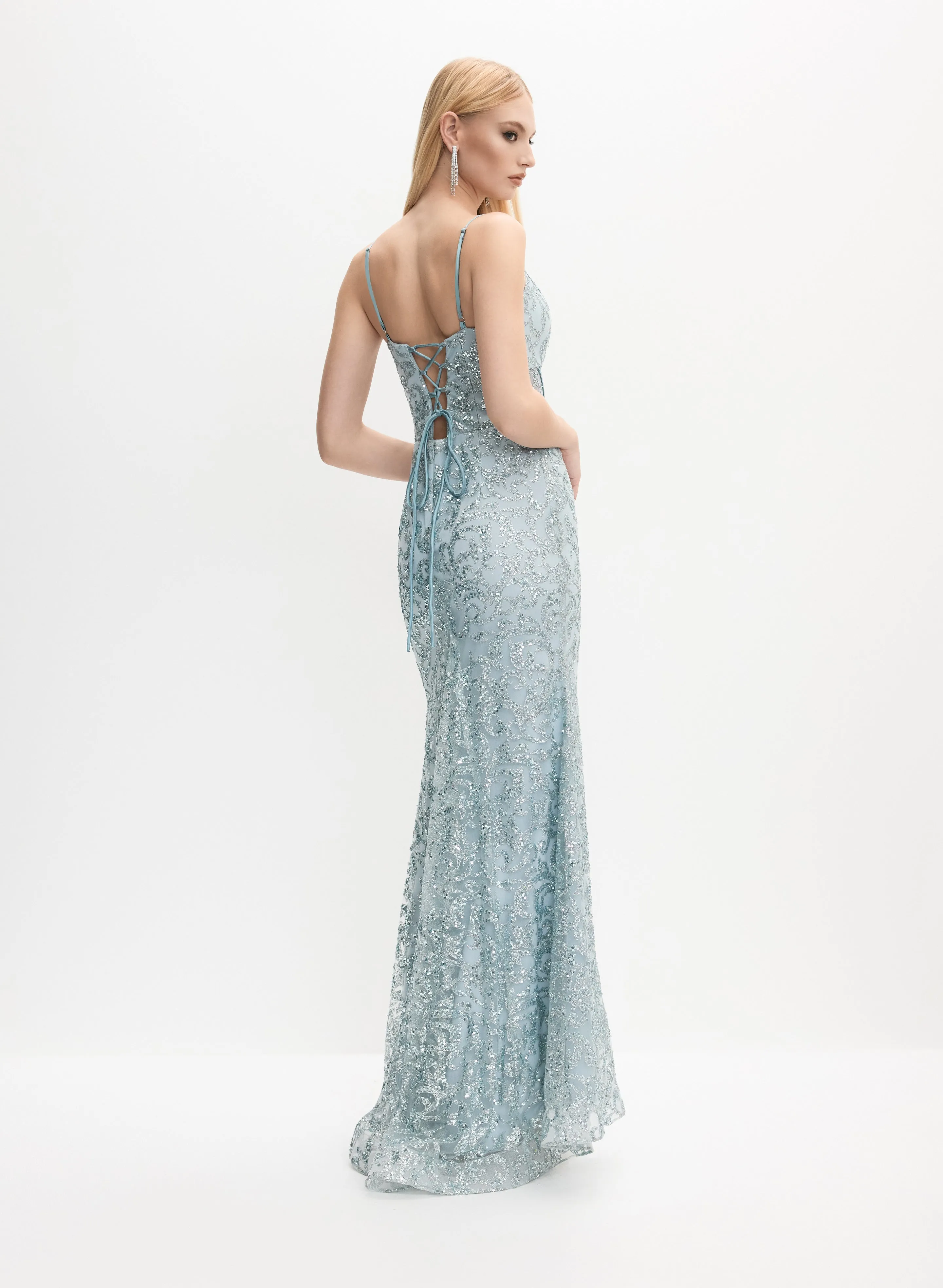 Sequin Embellished Lace Dress sold by Melanie Lyne product image thumbnail 3