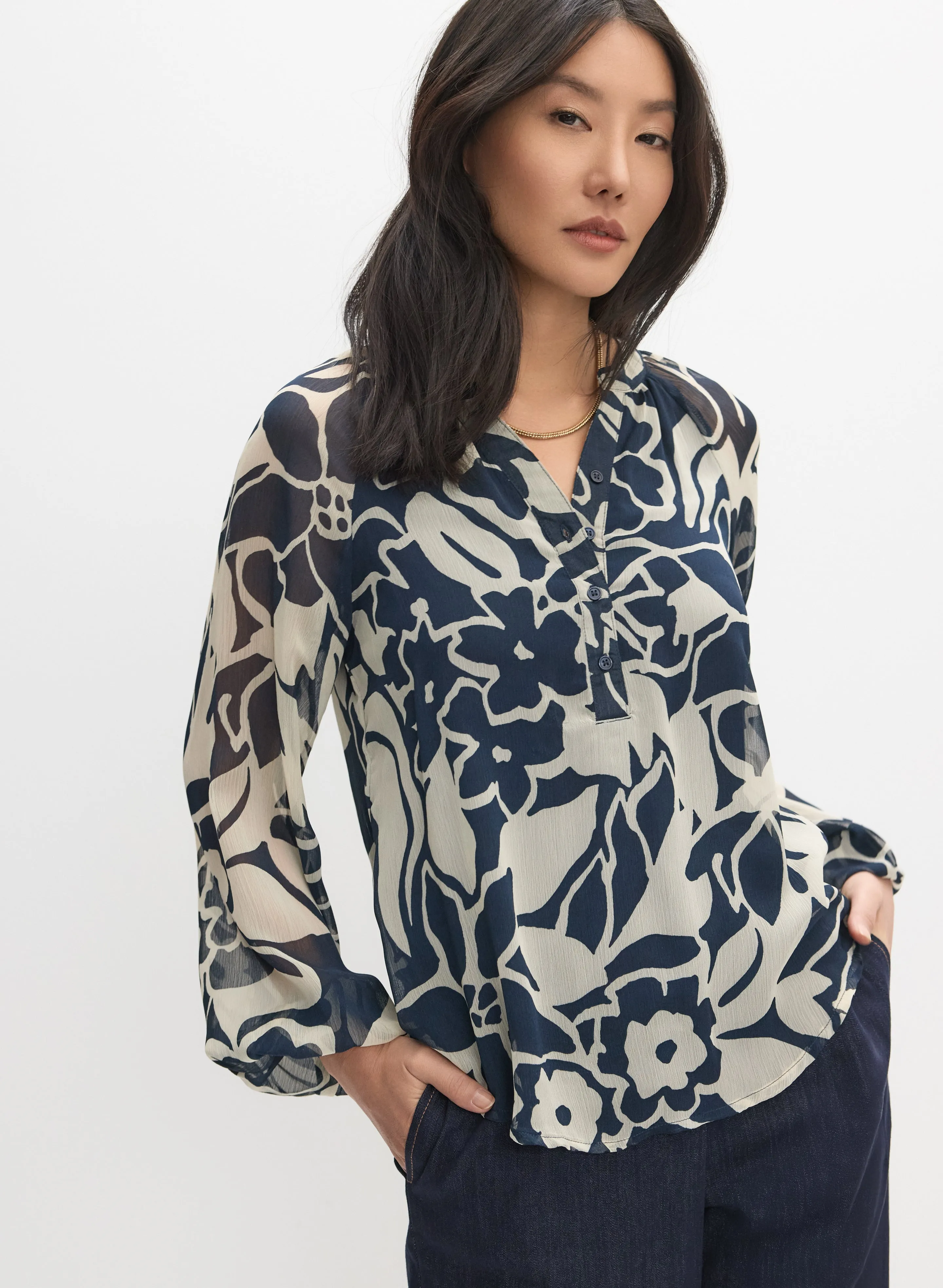 Floral Chiffon Blouse sold by Melanie Lyne product image thumbnail 5