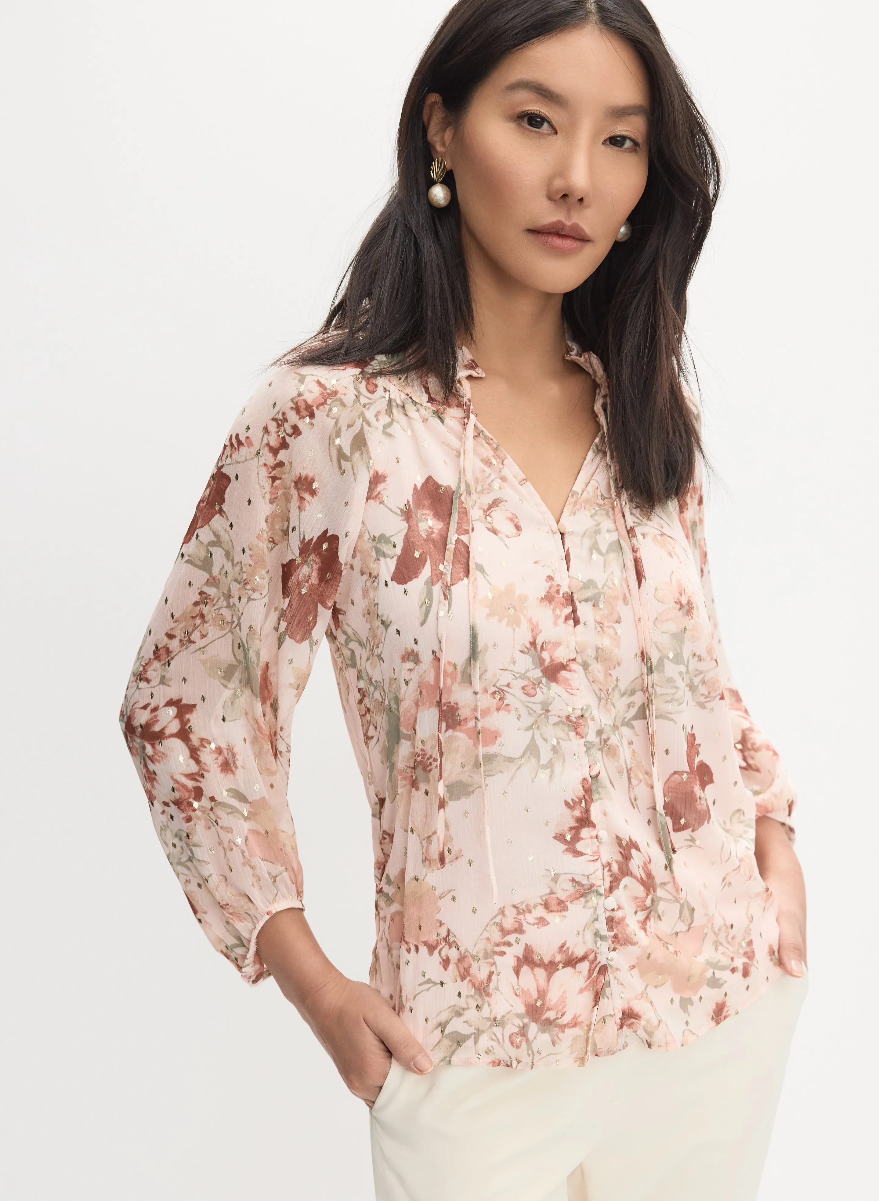 Floral Chiffon Blouse sold by Melanie Lyne product image thumbnail 4