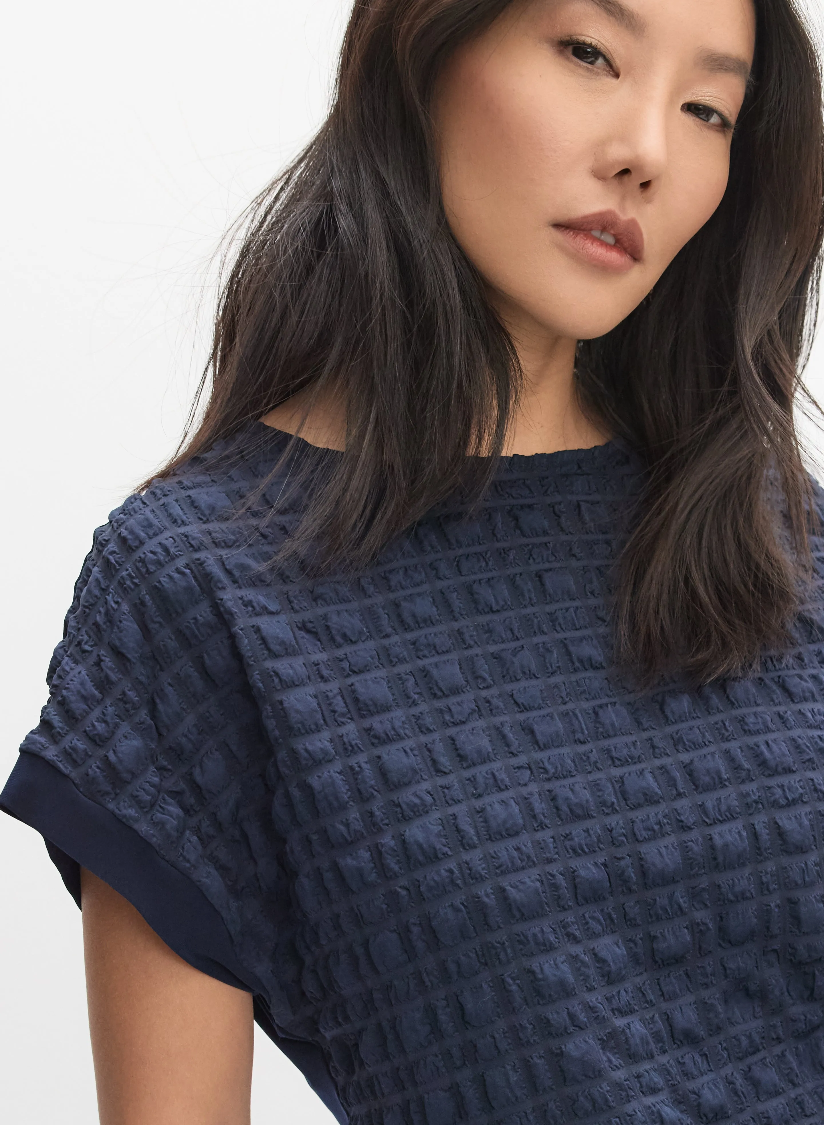 Joseph Ribkoff - Grid Textured Bubble Knit Top sold by Melanie Lyne product image thumbnail 2
