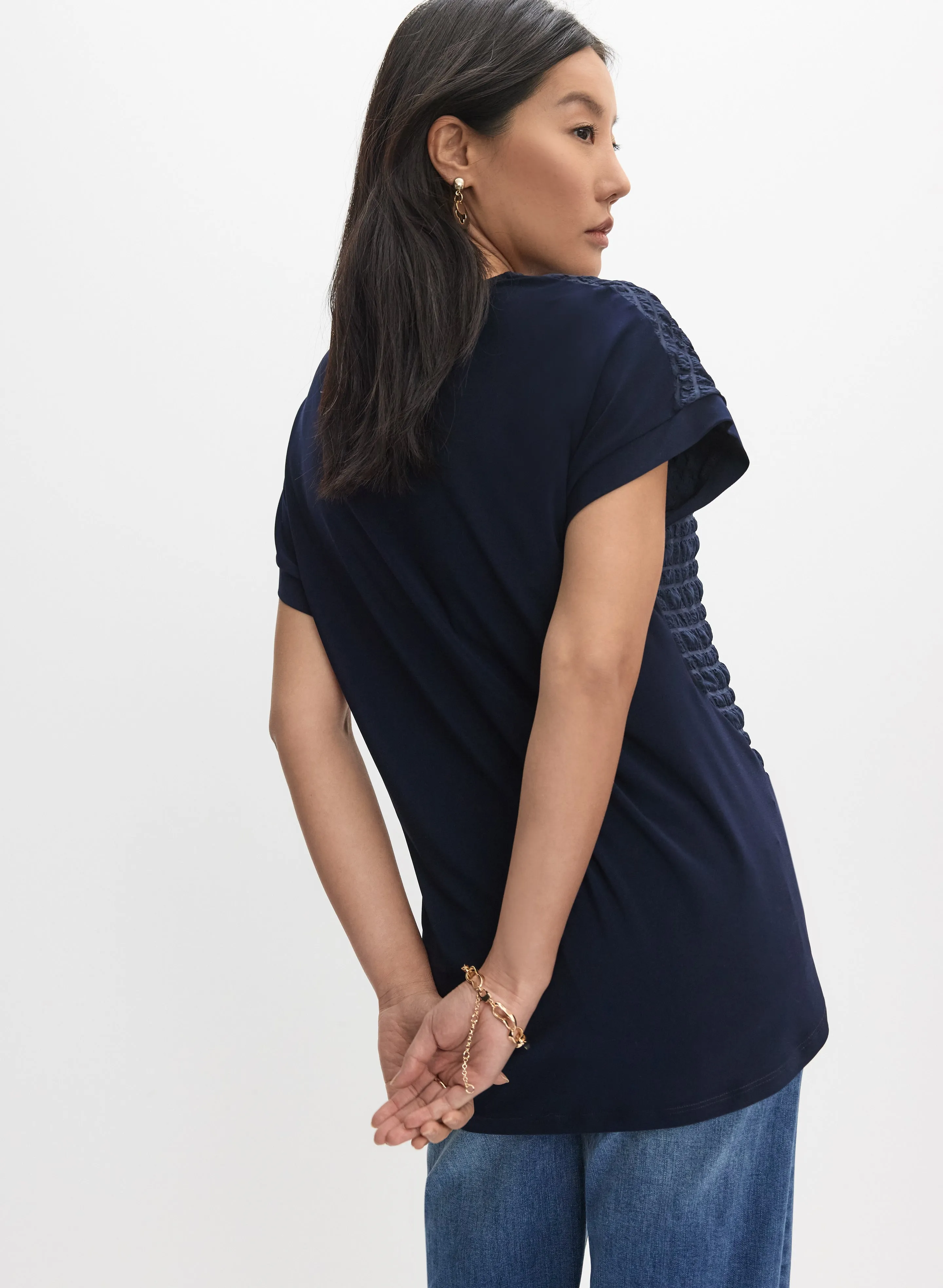 Joseph Ribkoff - Grid Textured Bubble Knit Top sold by Melanie Lyne product image thumbnail 5