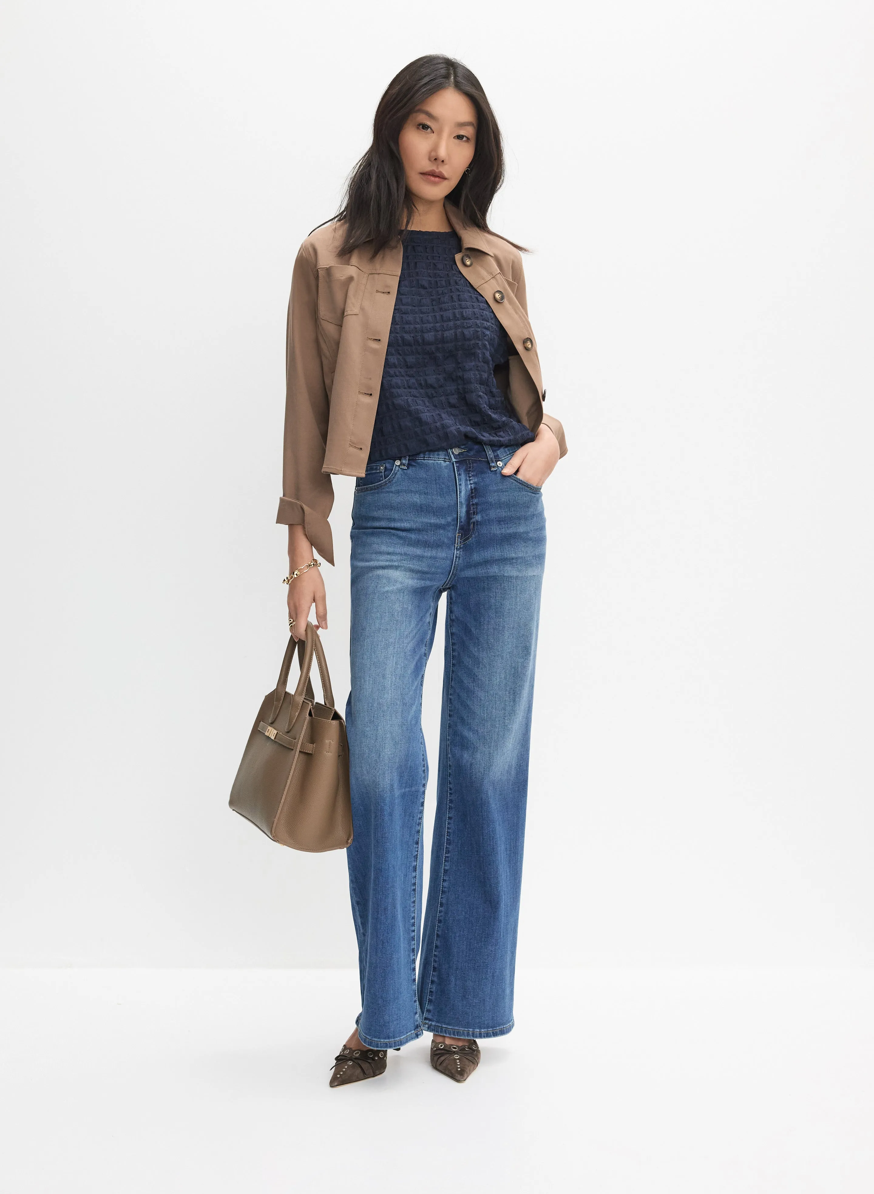 Joseph Ribkoff - Grid Textured Bubble Knit Top sold by Melanie Lyne product image thumbnail 3