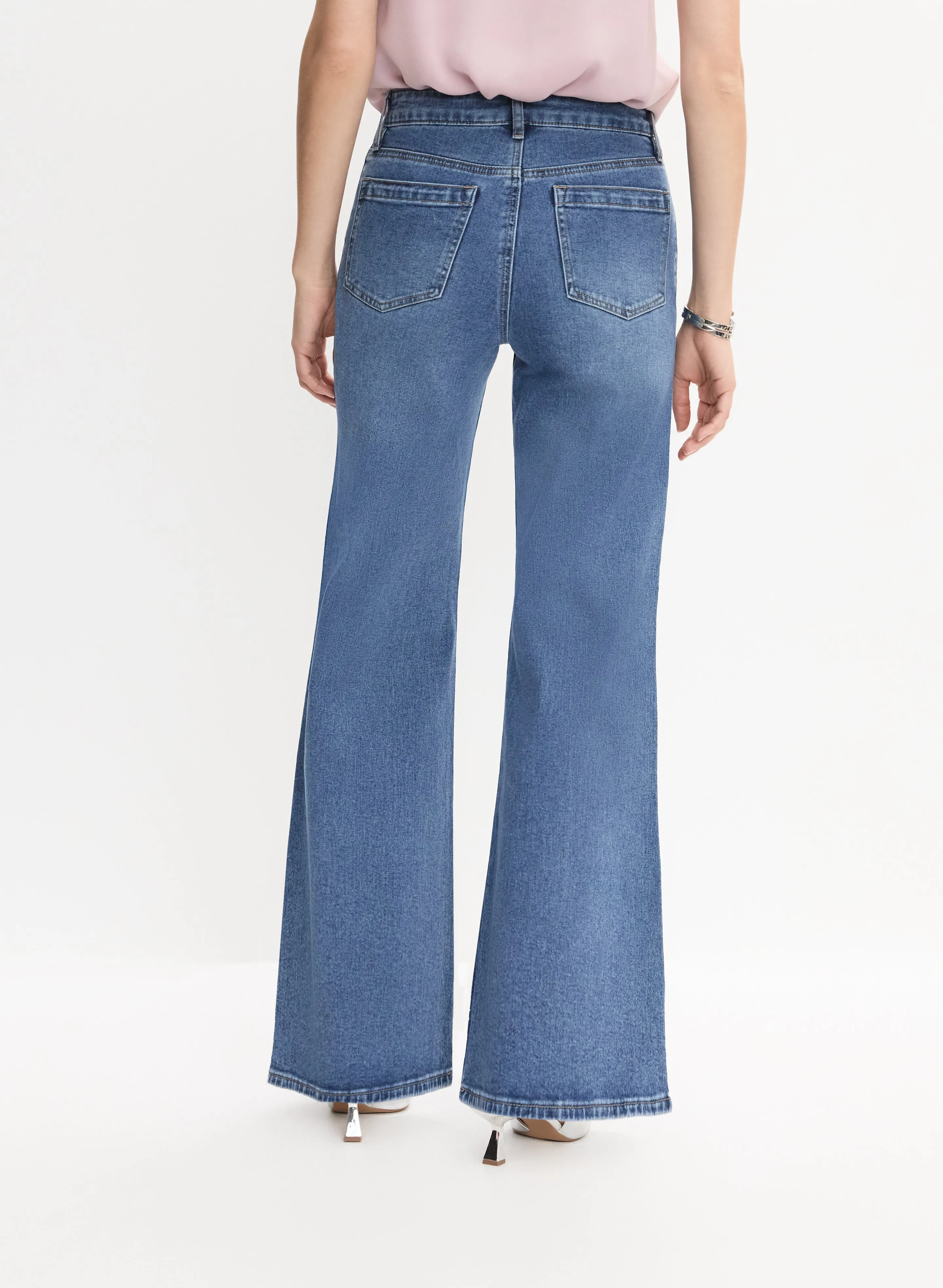 Rhinestone Wide-Leg Jeans sold by Melanie Lyne product image thumbnail 4