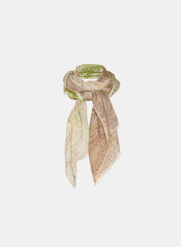 Fringe Hem Paisley Scarf sold by Melanie Lyne