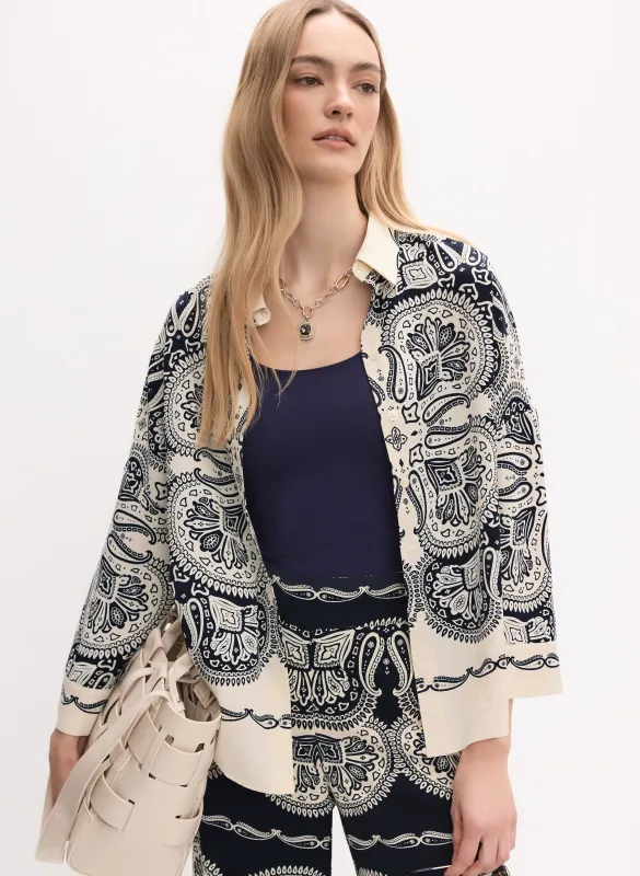 Paisley Placement Print Blouse sold by Melanie Lyne