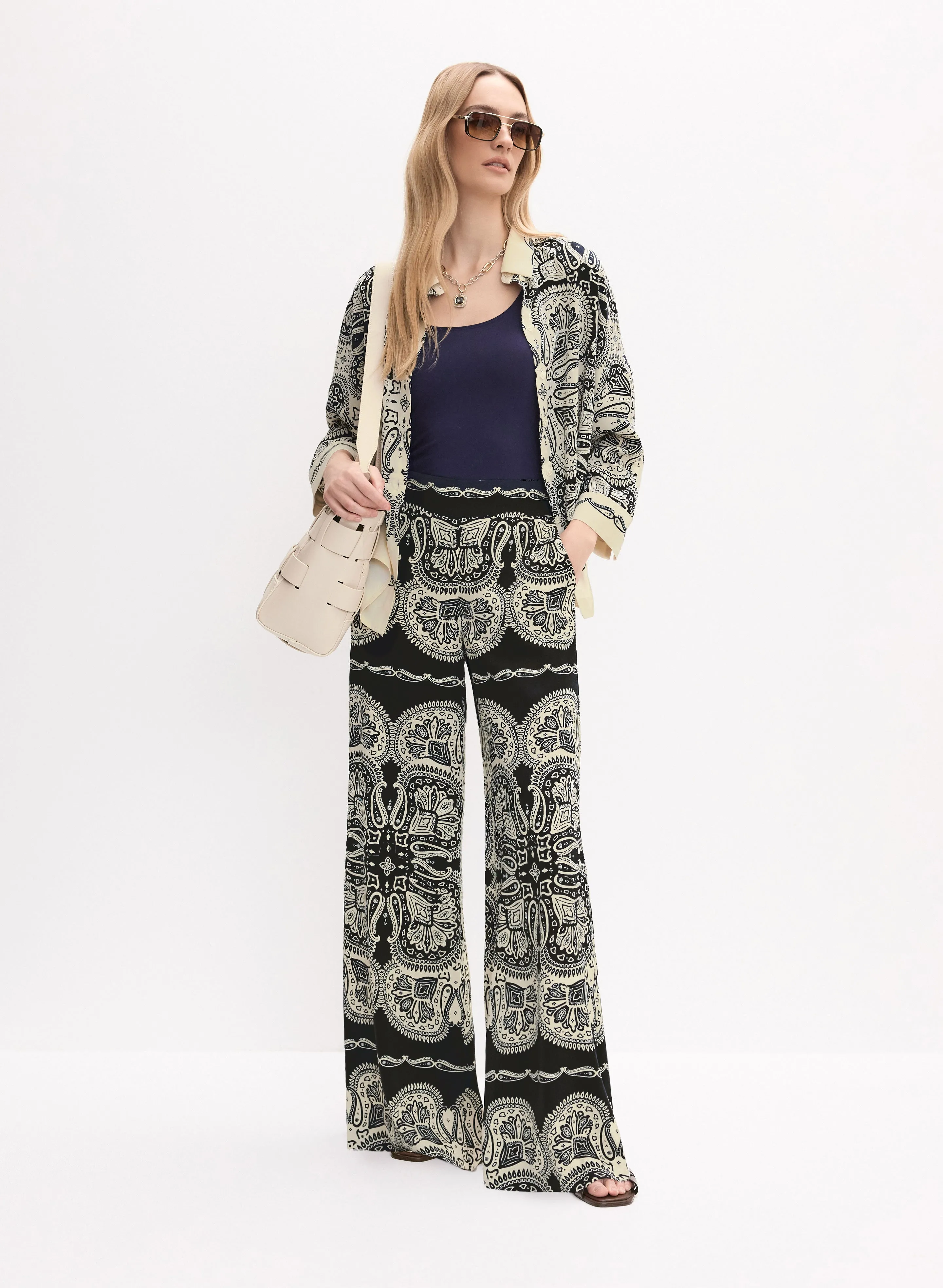 Paisley Wide-Leg Pants sold by Melanie Lyne product image thumbnail 5