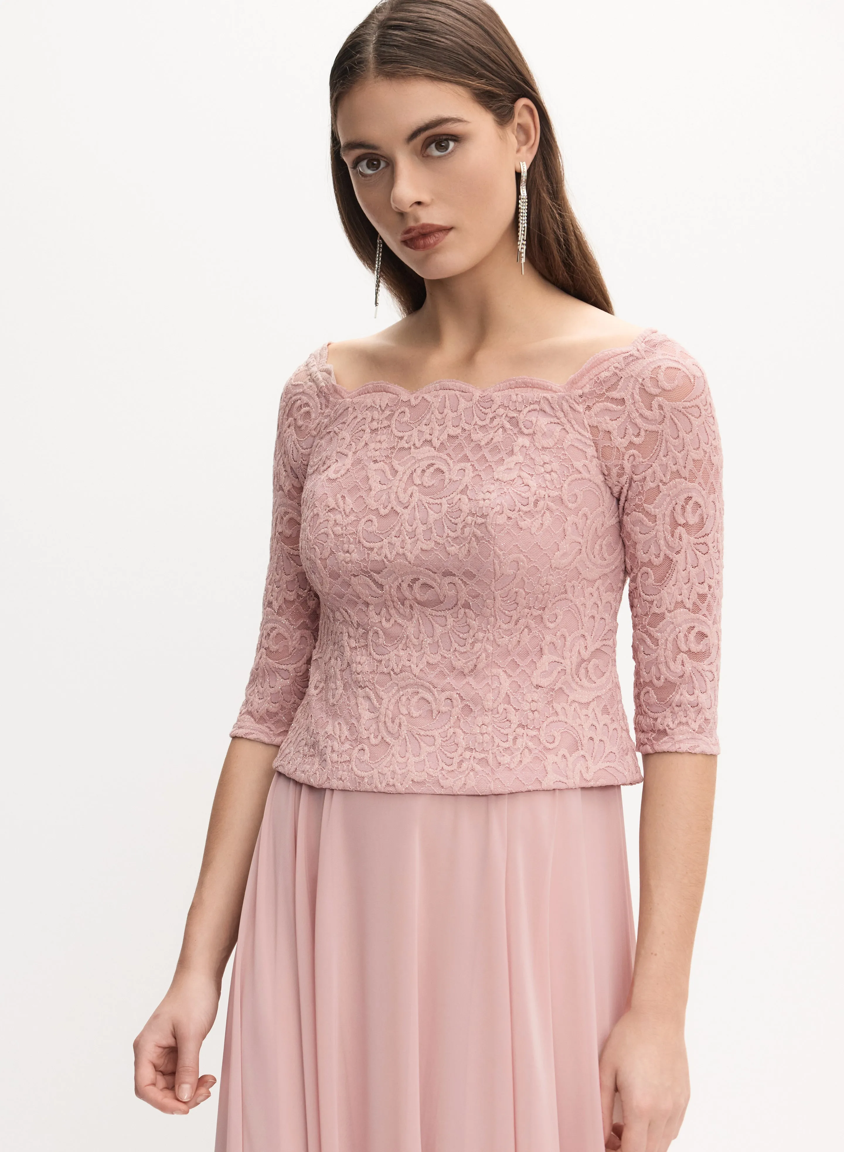Alex Evenings - Lace & Chiffon Dress sold by Melanie Lyne product image thumbnail 4