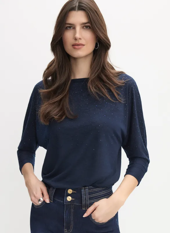 Rhinestone Long Sleeve T-Shirt sold by Melanie Lyne