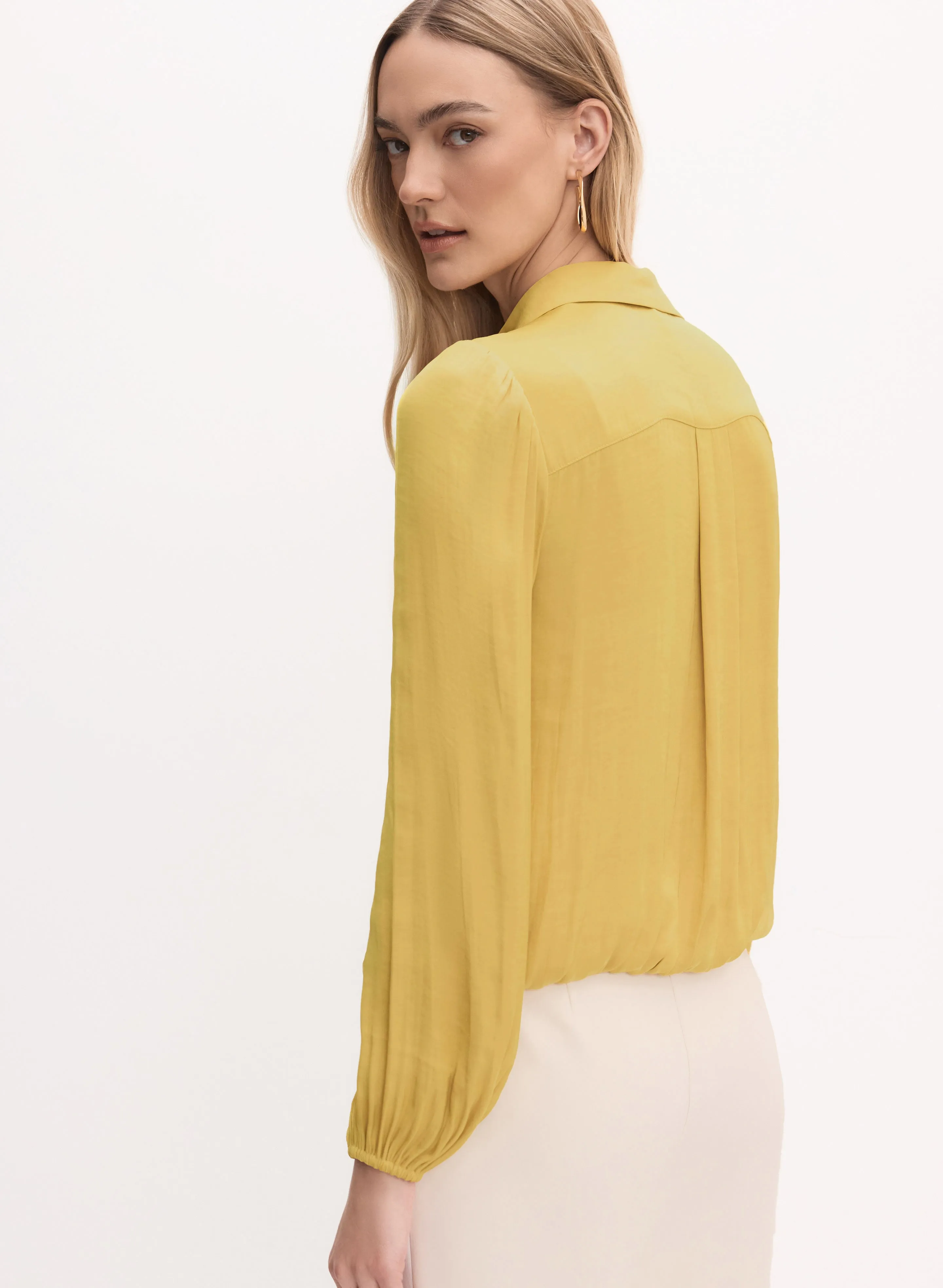 Satin Twist-Hem Blouse sold by Melanie Lyne product image thumbnail 5